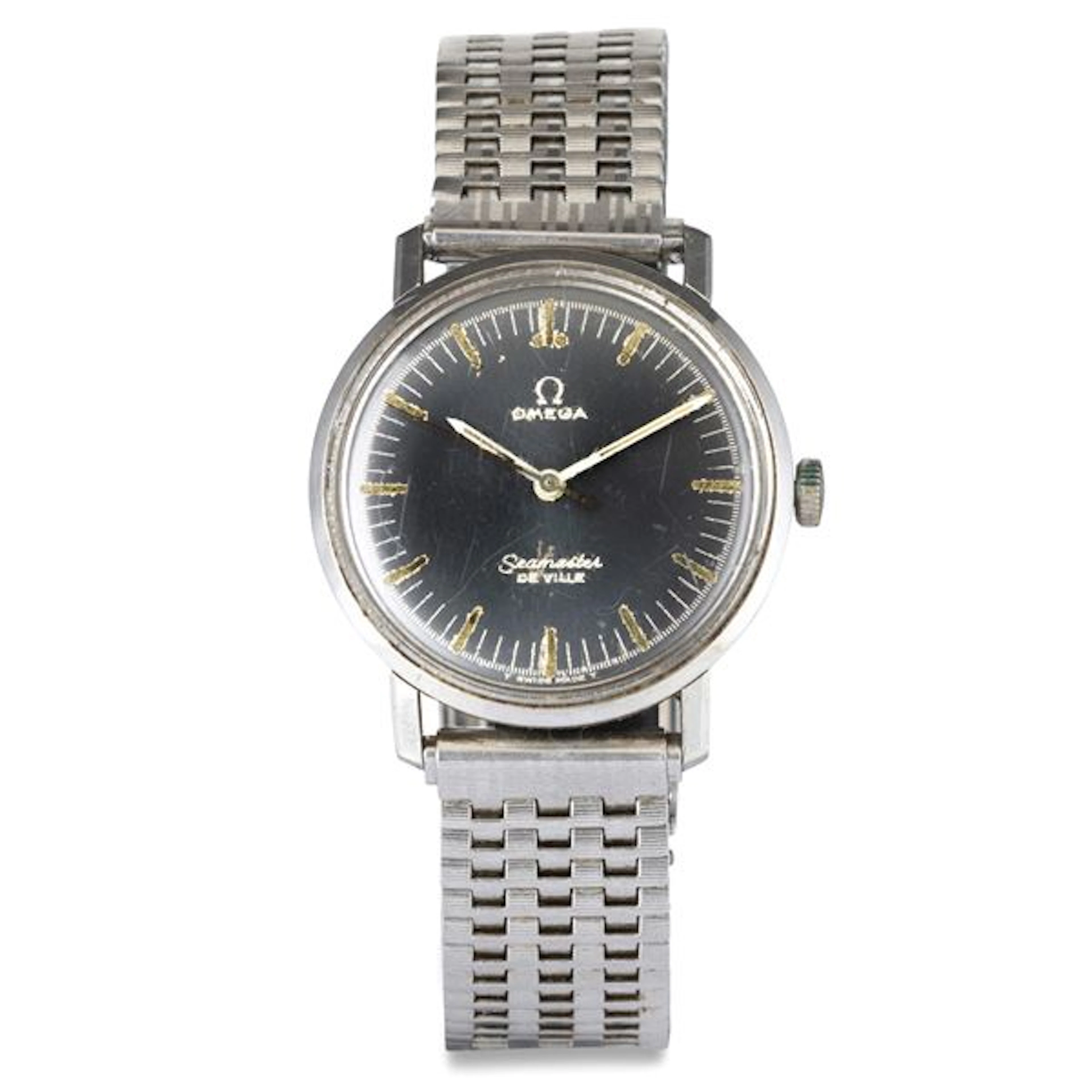 Seamaster De Ville in acciaio, quadrante nero, carica automatica, 33 mm