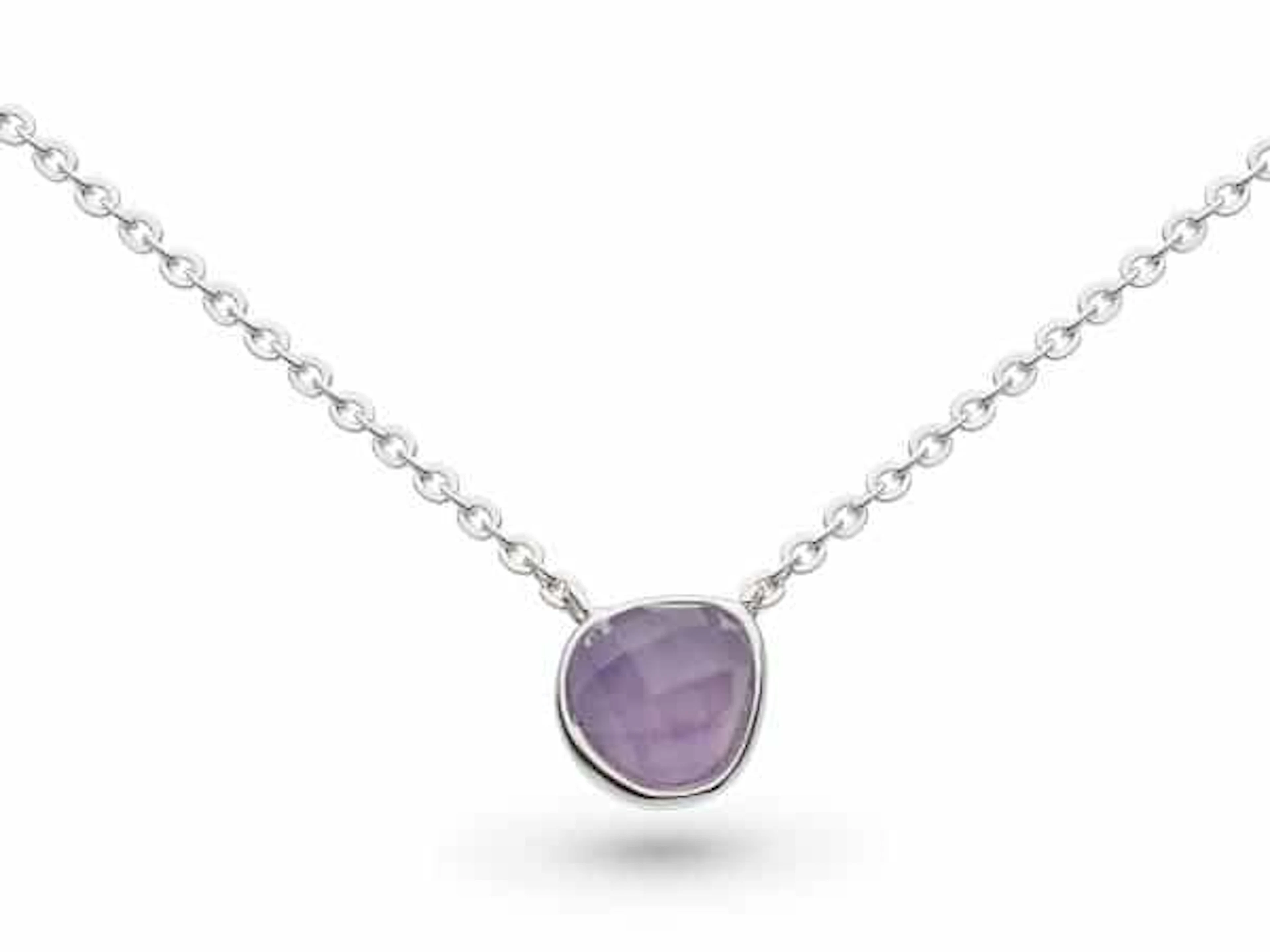 KIT HEATH PEBBLE STONES AMETHYST SILVER PENDANT