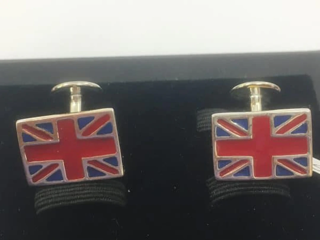 SILVER CUFFLINKS Union Jack