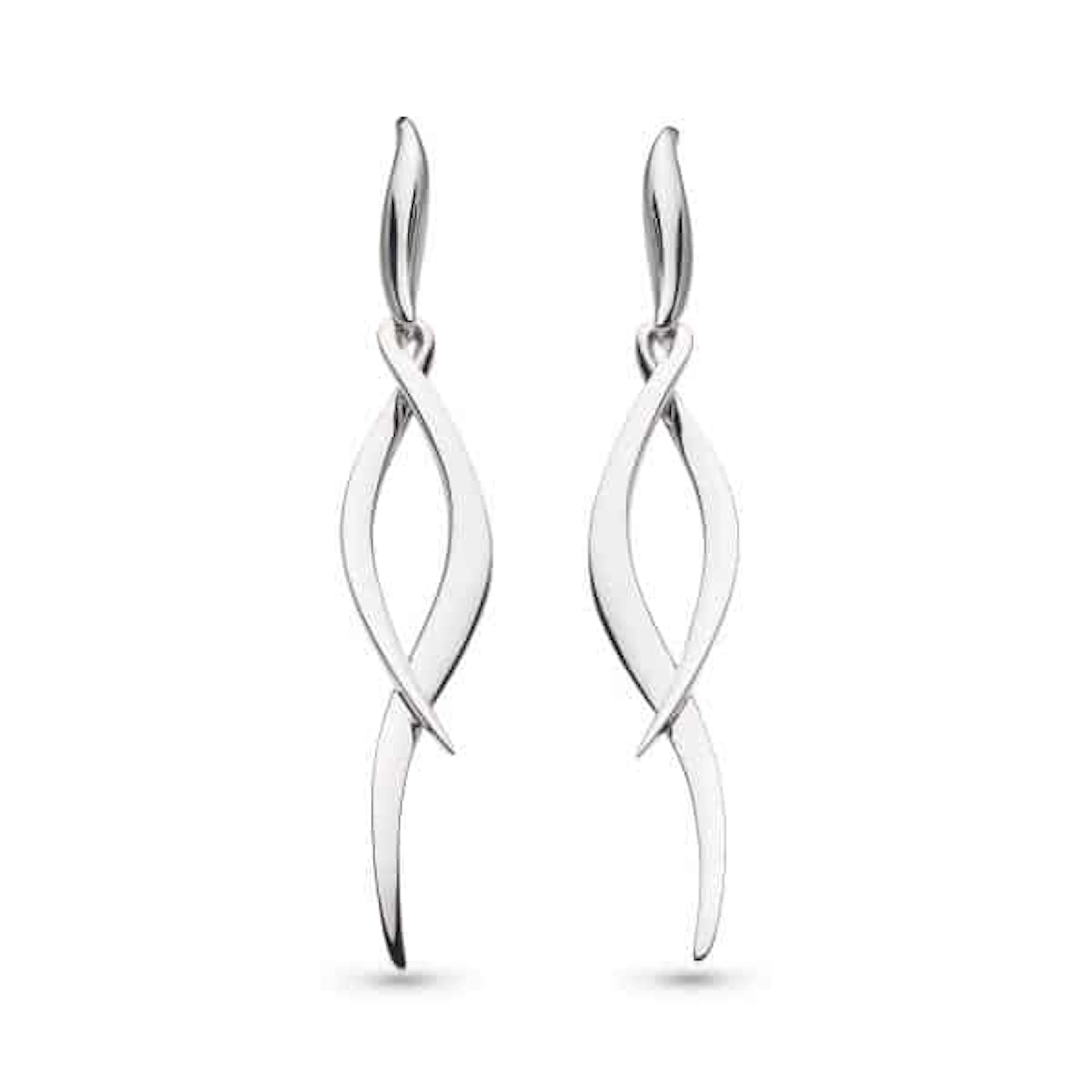 KIT HEATH Entwine Twine Twist Silver Drop Earrings