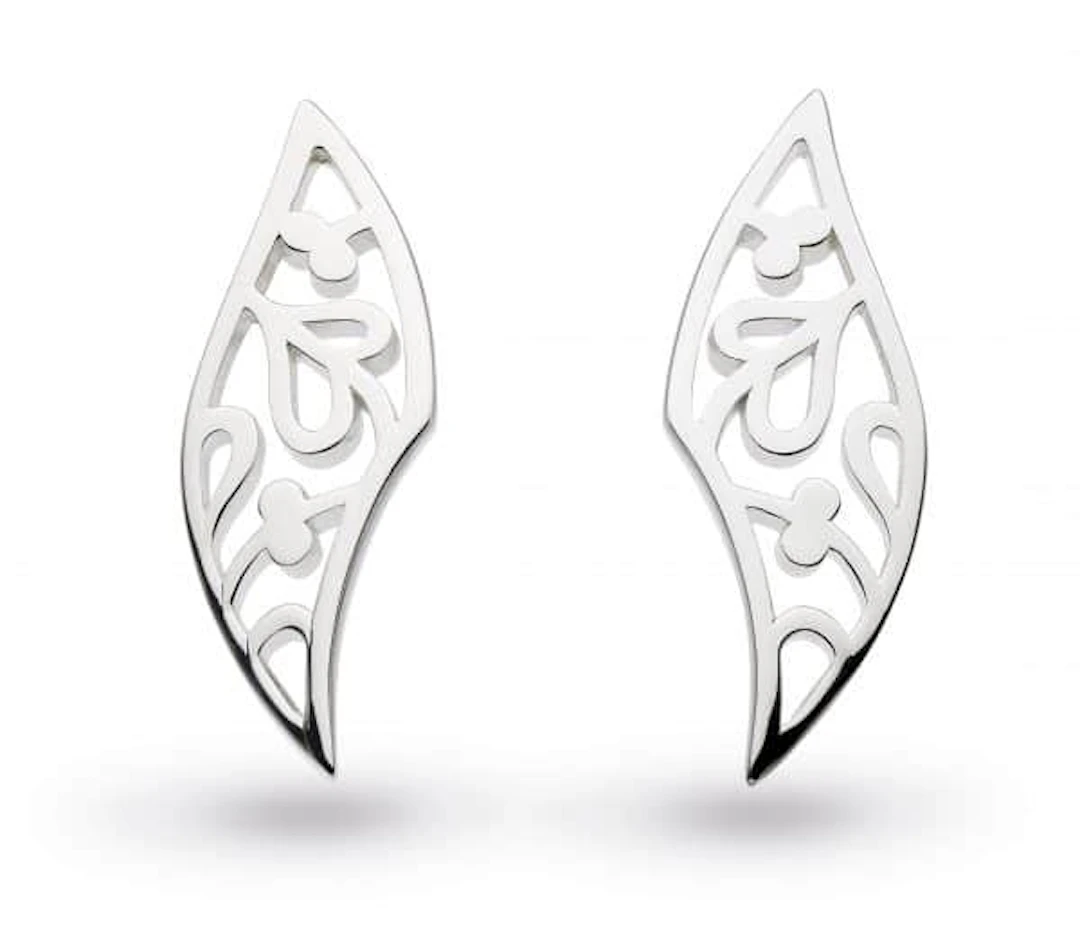 KIT HEATH FLORISH SILVER STUDS