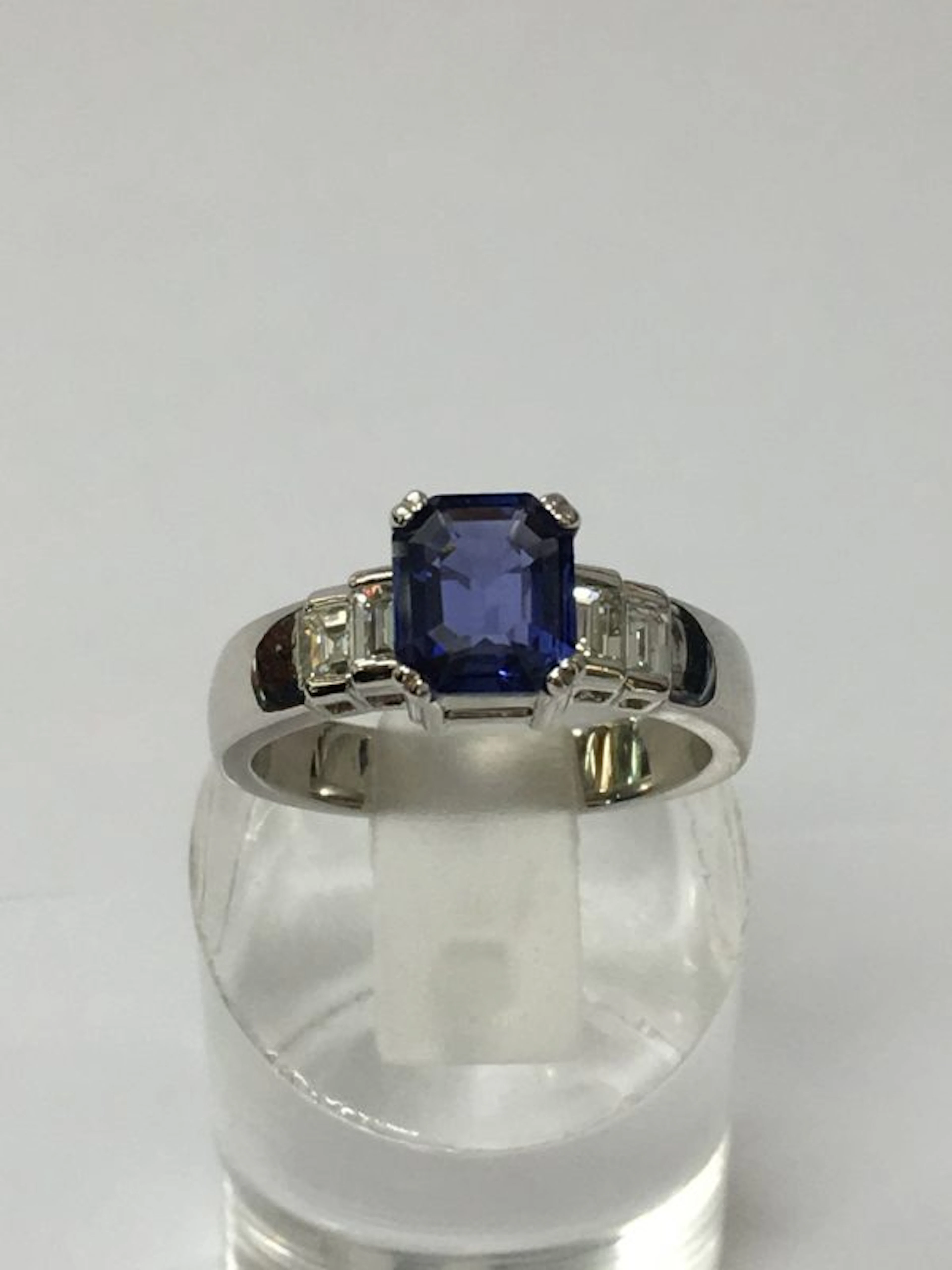 Diamond & Sapphire Engagement Ring