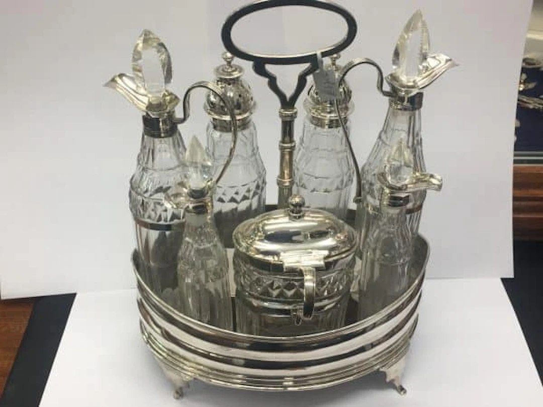 ANTIQUE GEORGIAN SILVER CRUET C.1804