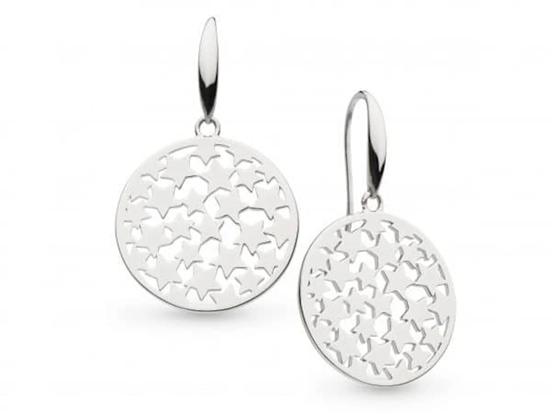 KIT HEATH NOVA SILVER STAR GAZER EARRINGS DROPS
