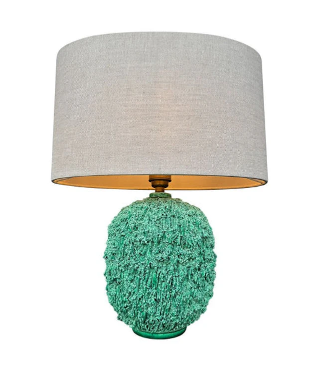 A 1950s studio pottery "Hedgehog" lamp by Gunnar Nylund for Rörstrand