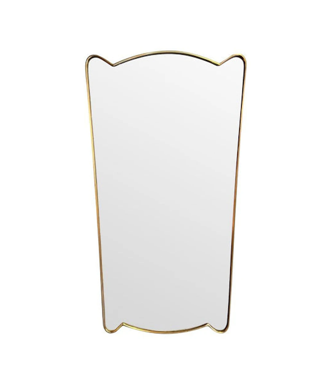 A lovely unique shaped orignal 1950s Italian shield mirror with solid