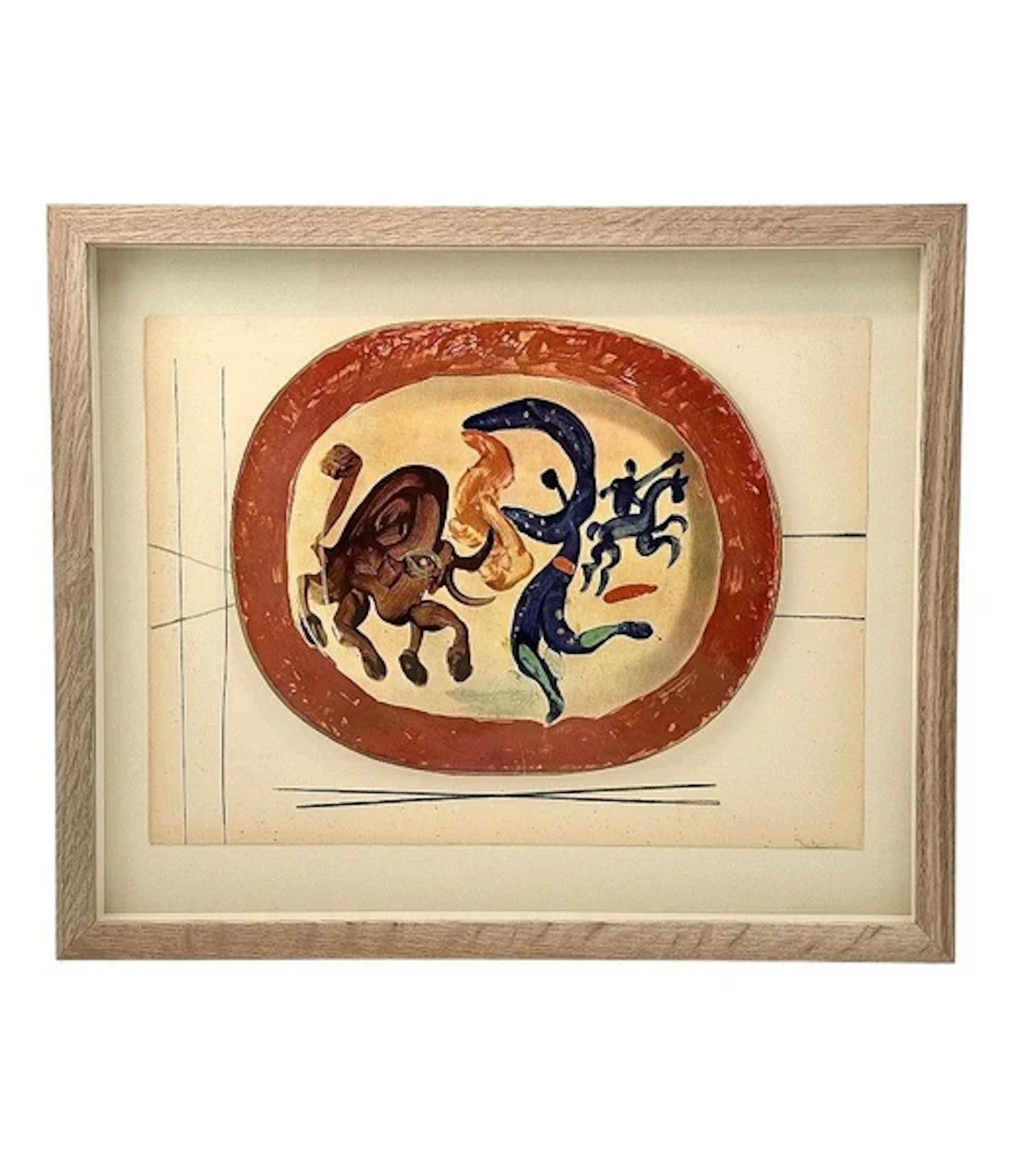 A framed lithographic plate from the 1948 Swedish, limited edition