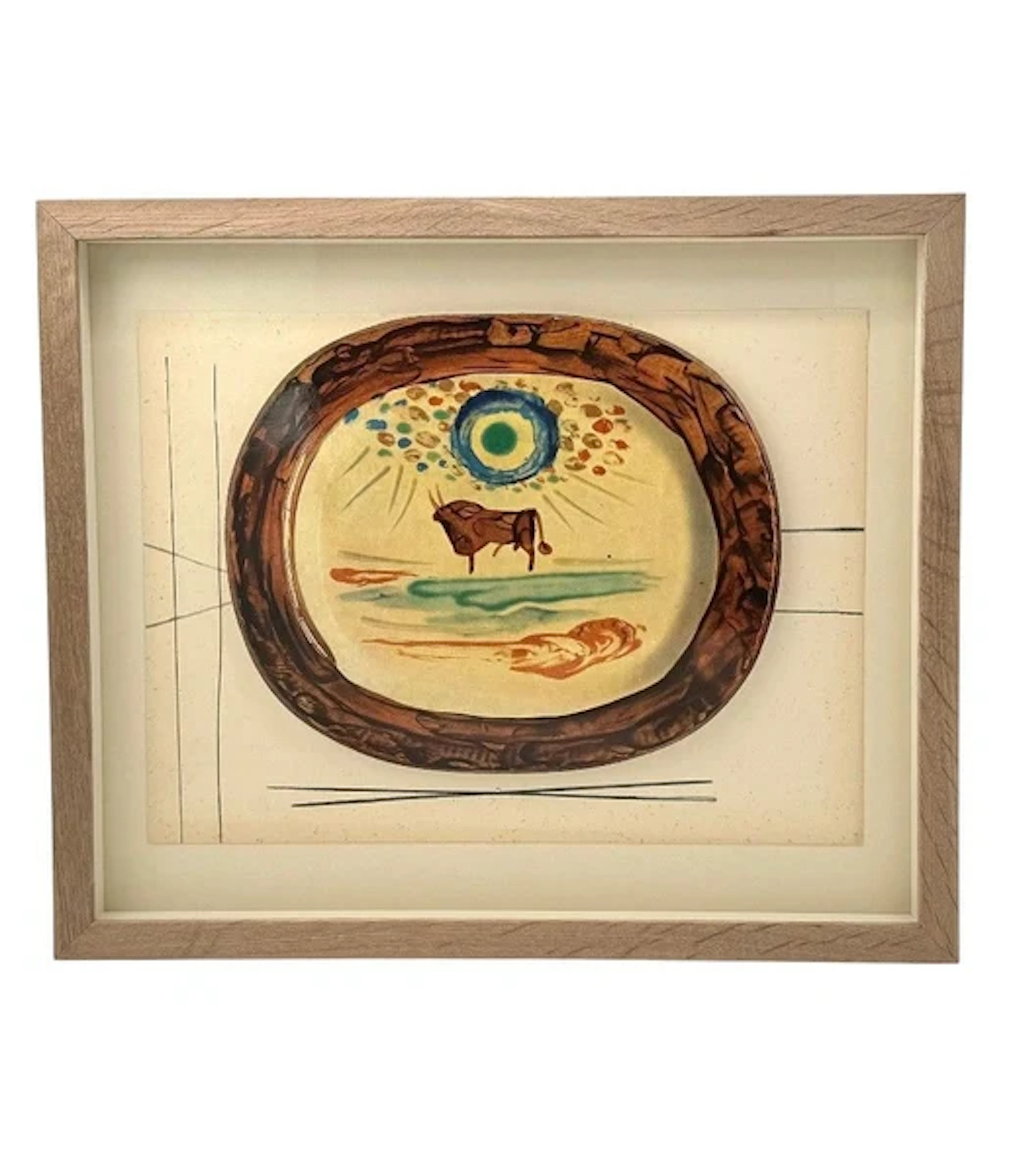 A framed lithographic plate from the 1948 Swedish, limited edition