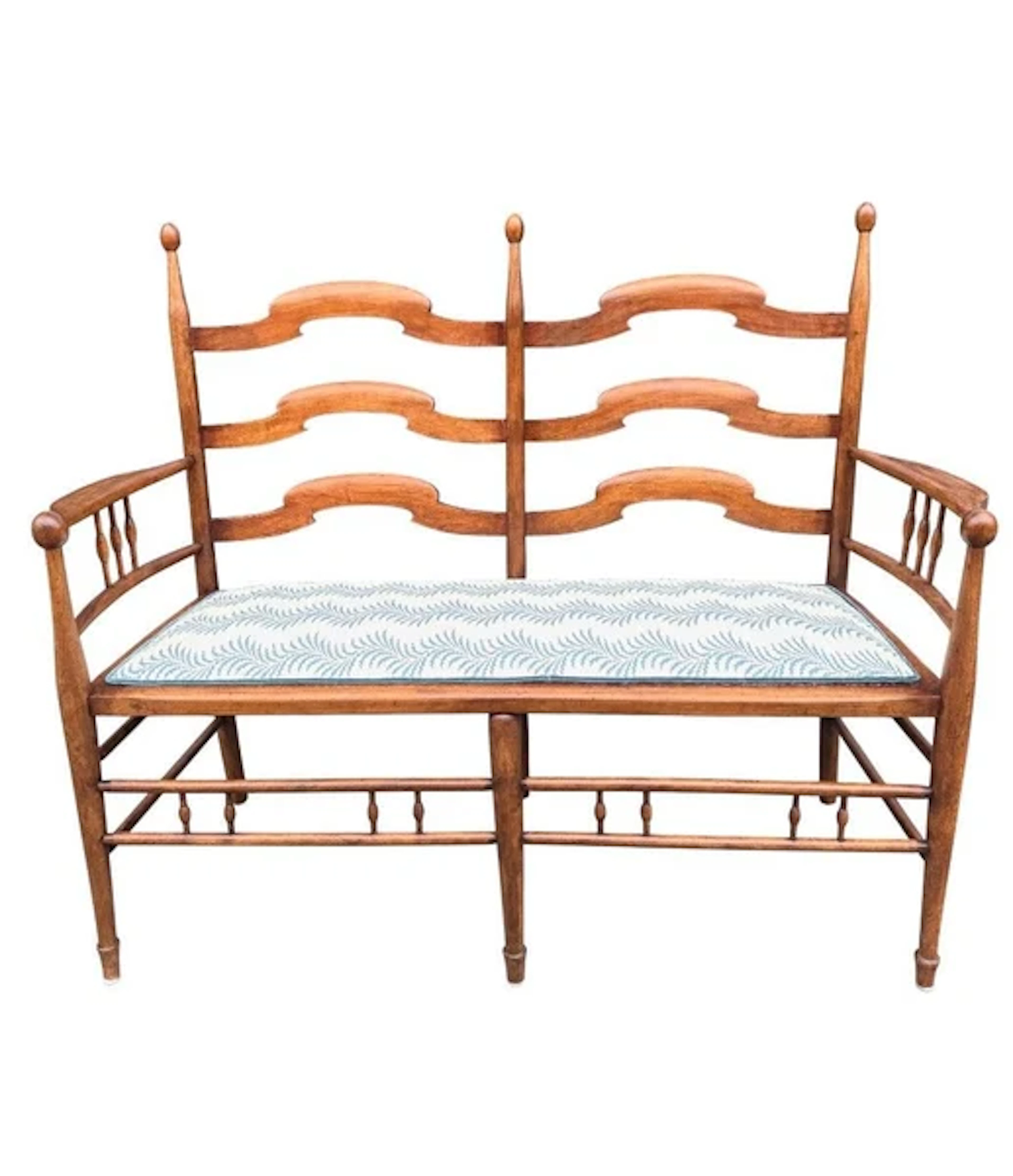 A wonderful Arts and Crafts beechwood hall seat by renown British