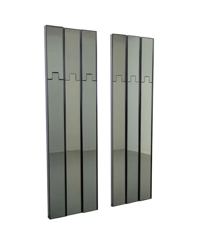 A set of 4 1970s "Gronda" coat hanger mirrors designed by Luciano