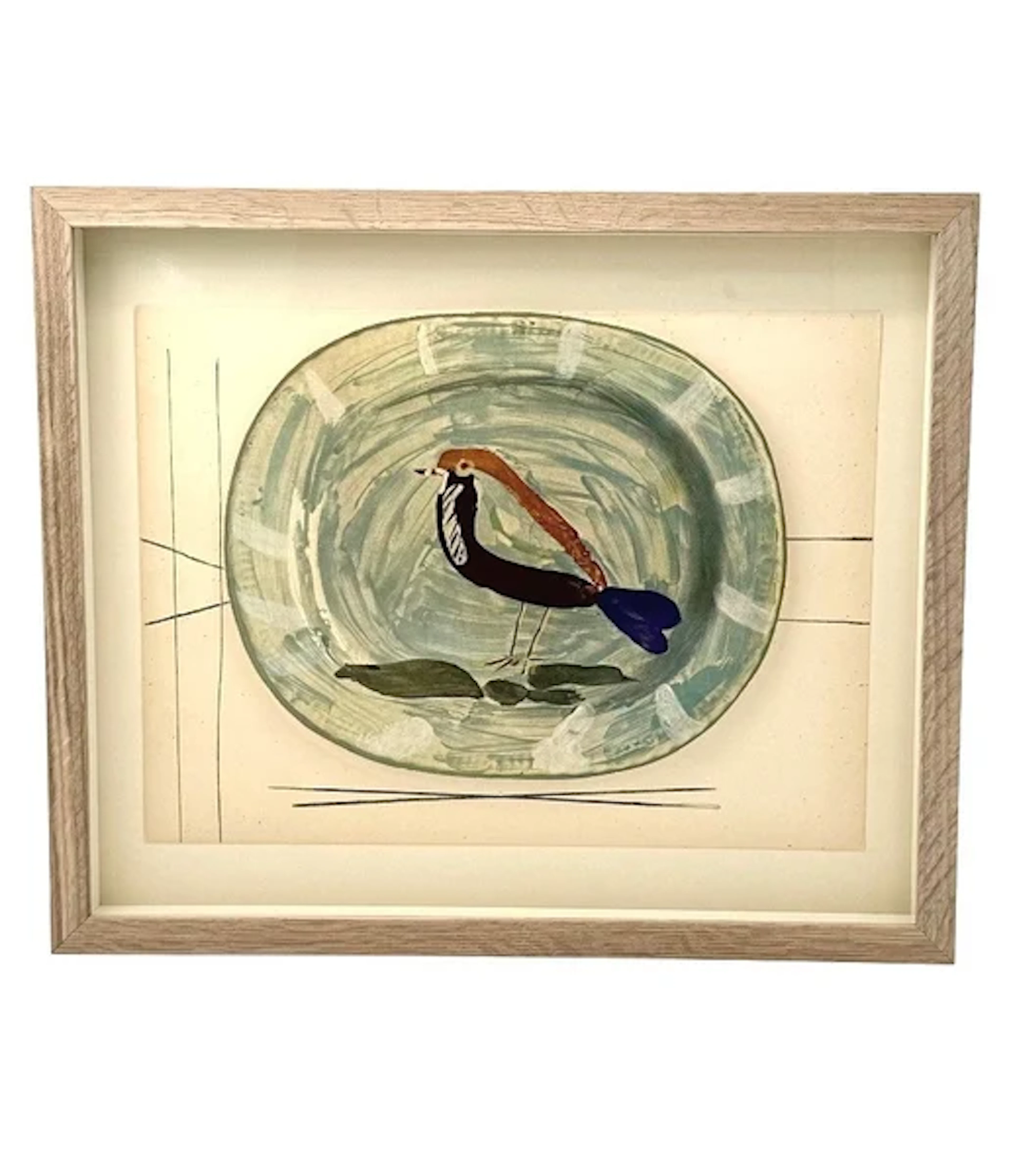 A framed lithographic plate from the 1948 Swedish, limited edition