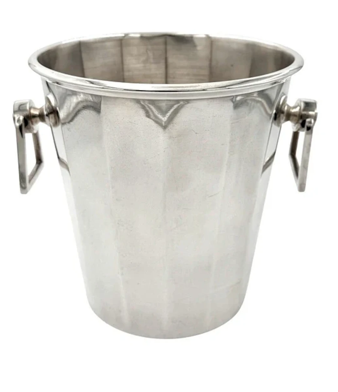 A French 1970s silver plated faceted Henri Abelé champagne bucket