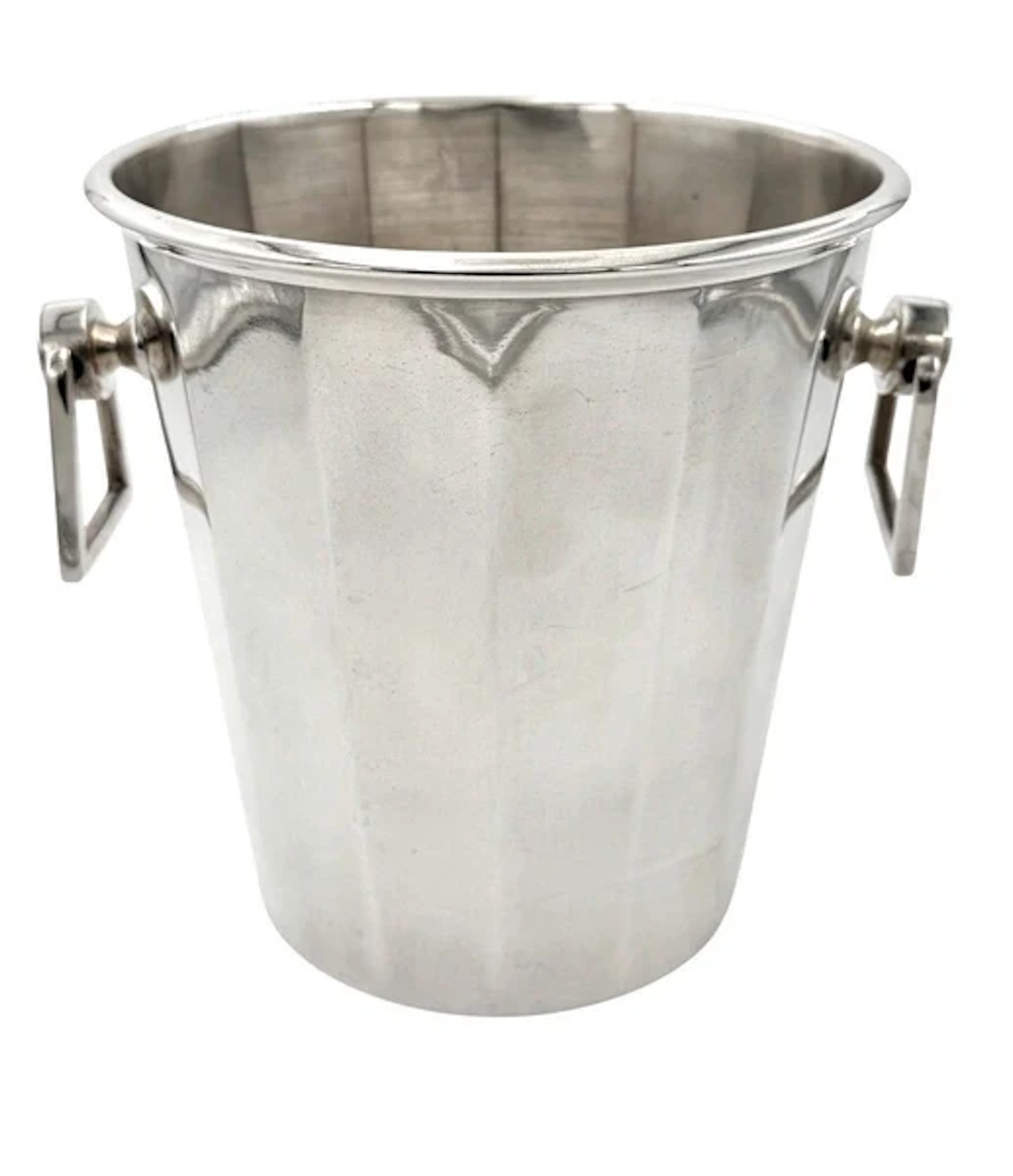 A French 1970s silver plated faceted Henri Abelé champagne bucket