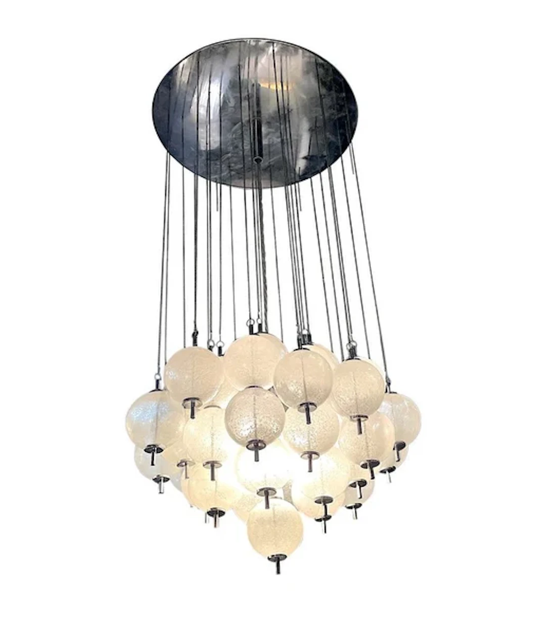 A wonderful orignal 1960S Italian Murano glass ceiling light by Venini