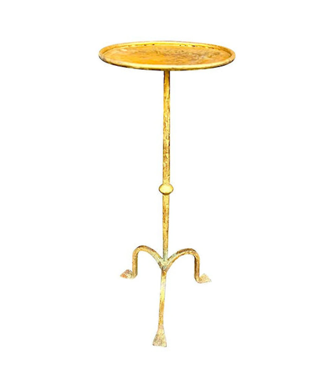 A Spanish 1950s wrought iron gilt martini table