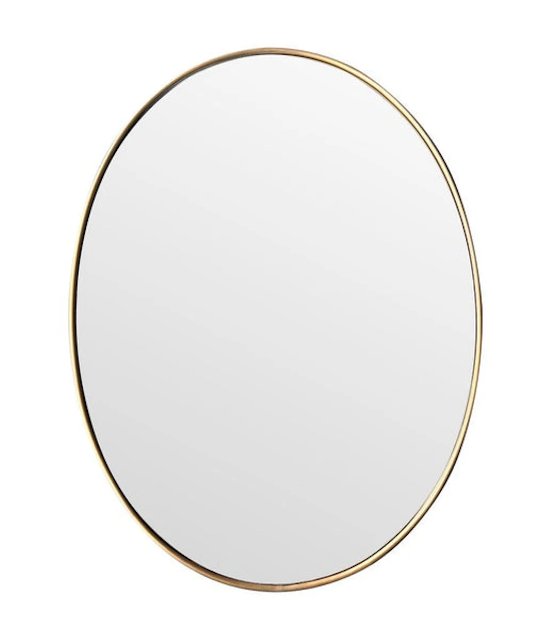 A large orignal Italian 1960s oval brass framed mirror