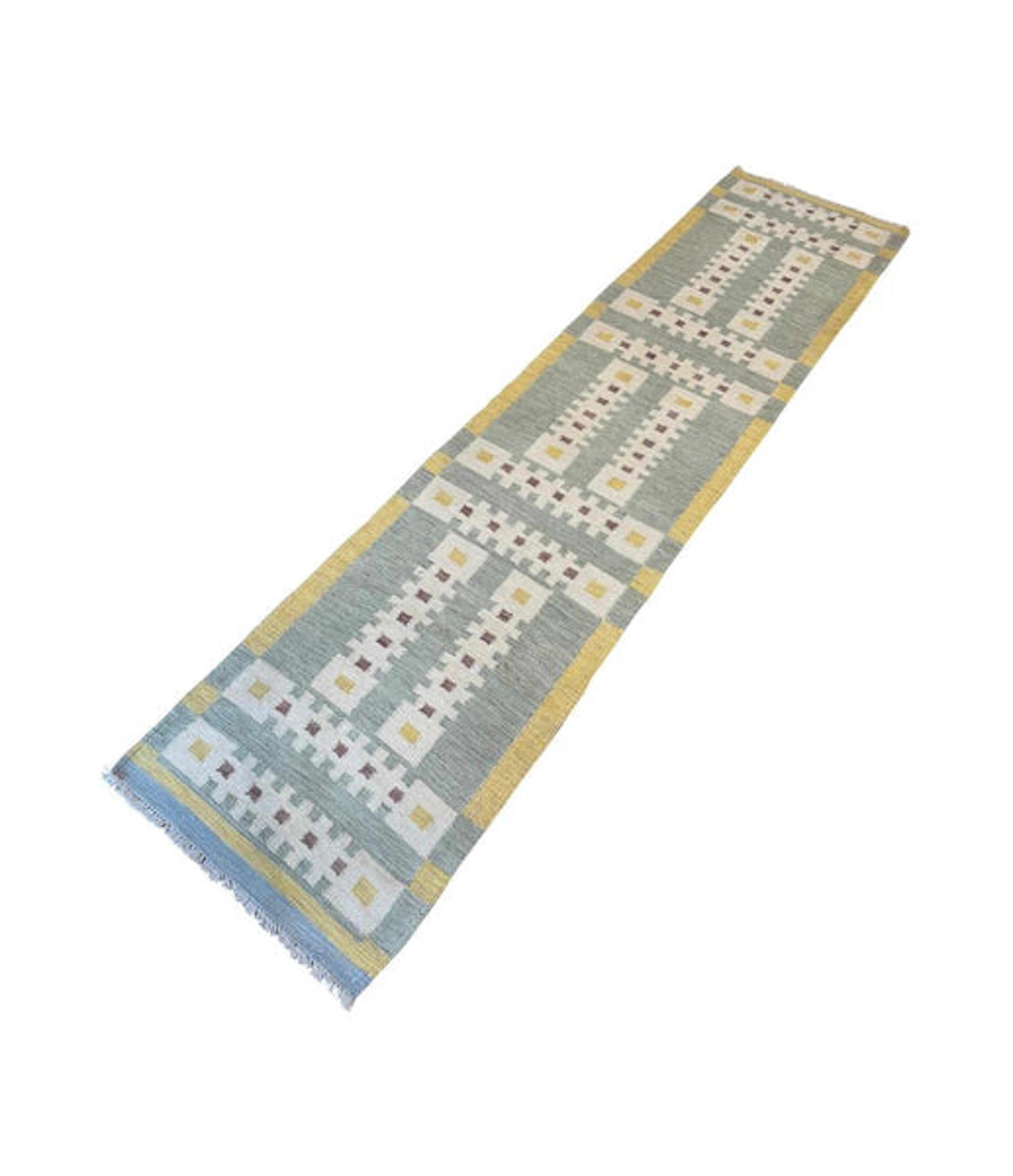 A Babro Nilsson inspired Scandinavian style handwoven flat weave wool