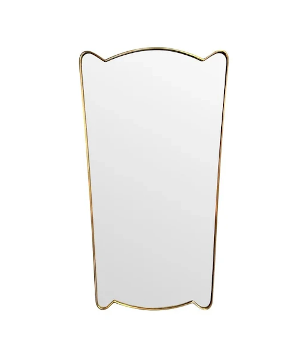 A lovely unique shaped orignal 1950s Italian shield mirror with solid