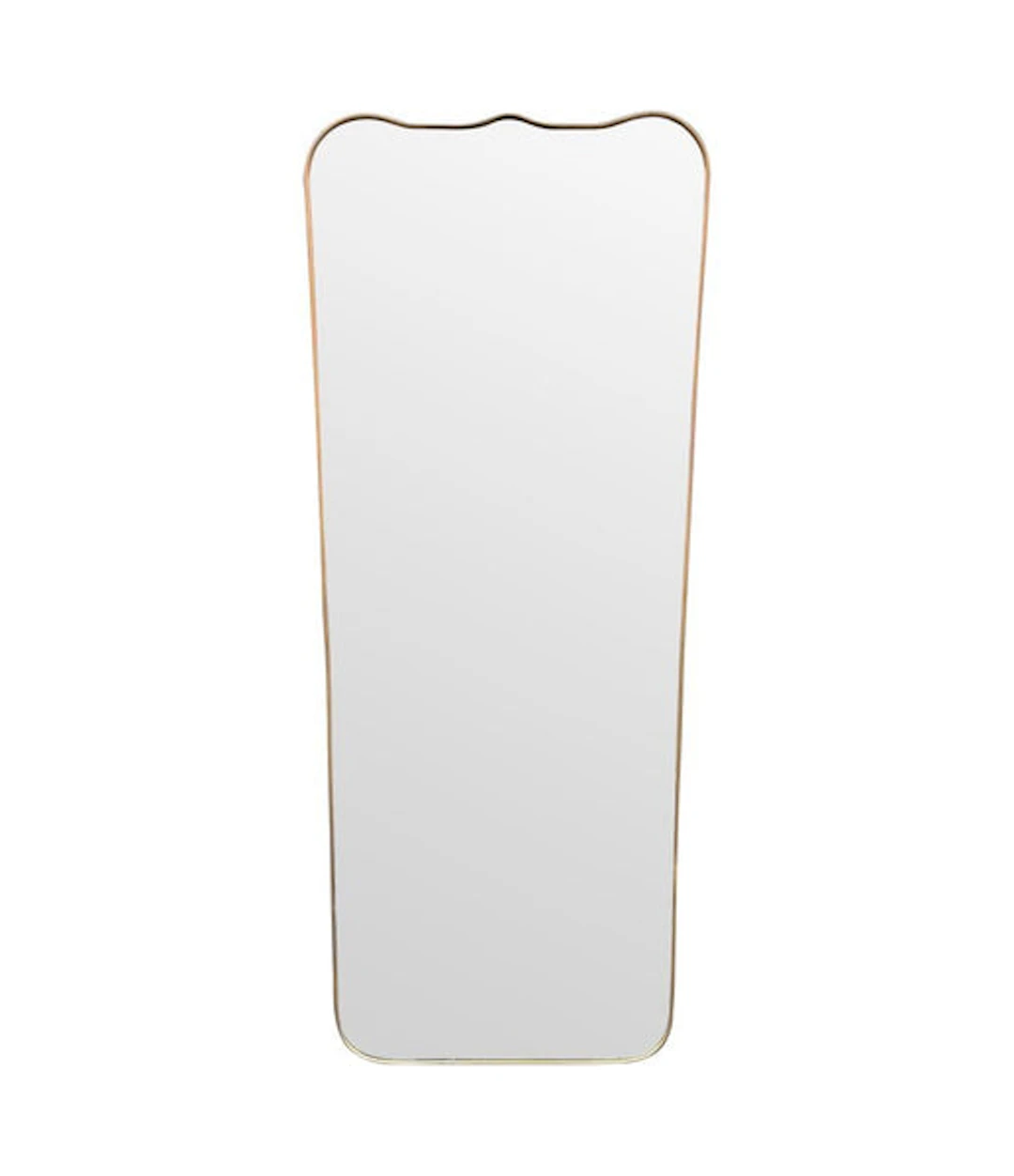 A large full length orignal Italian 1950s brass framed mirror