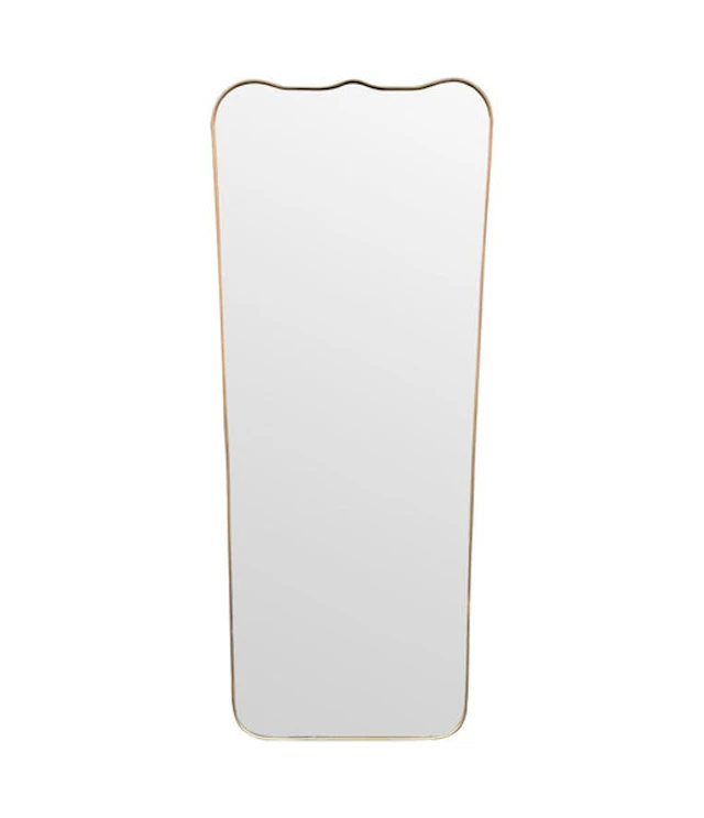A large full length orignal Italian 1950s brass framed mirror