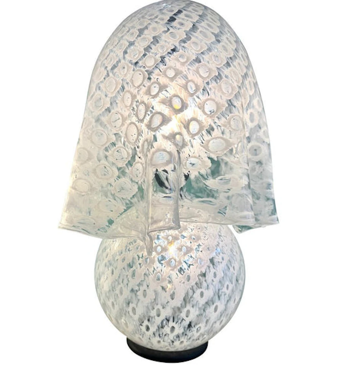 A wonderful large 1970s Murano glass handkerchief lamp by La Murrina