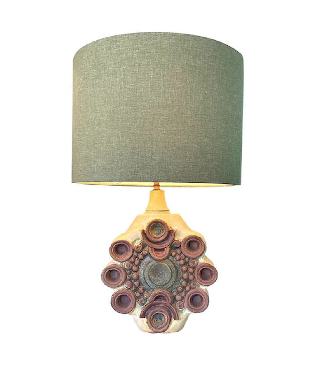 A large 1960s studio pottery lamps by Bernard Rooke stamped on the base