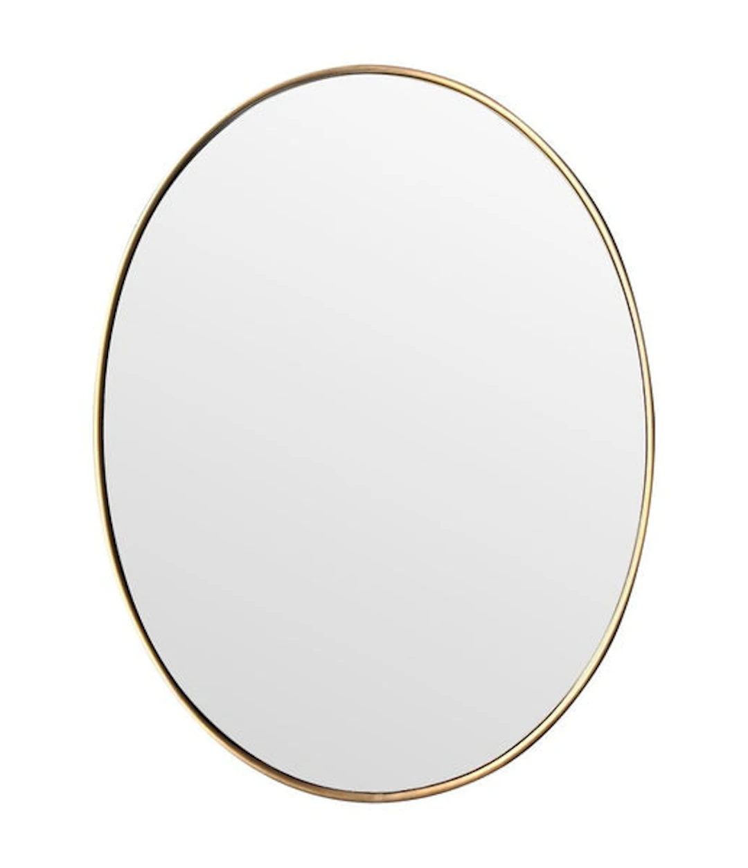 A large orignal Italian 1960s oval brass framed mirror