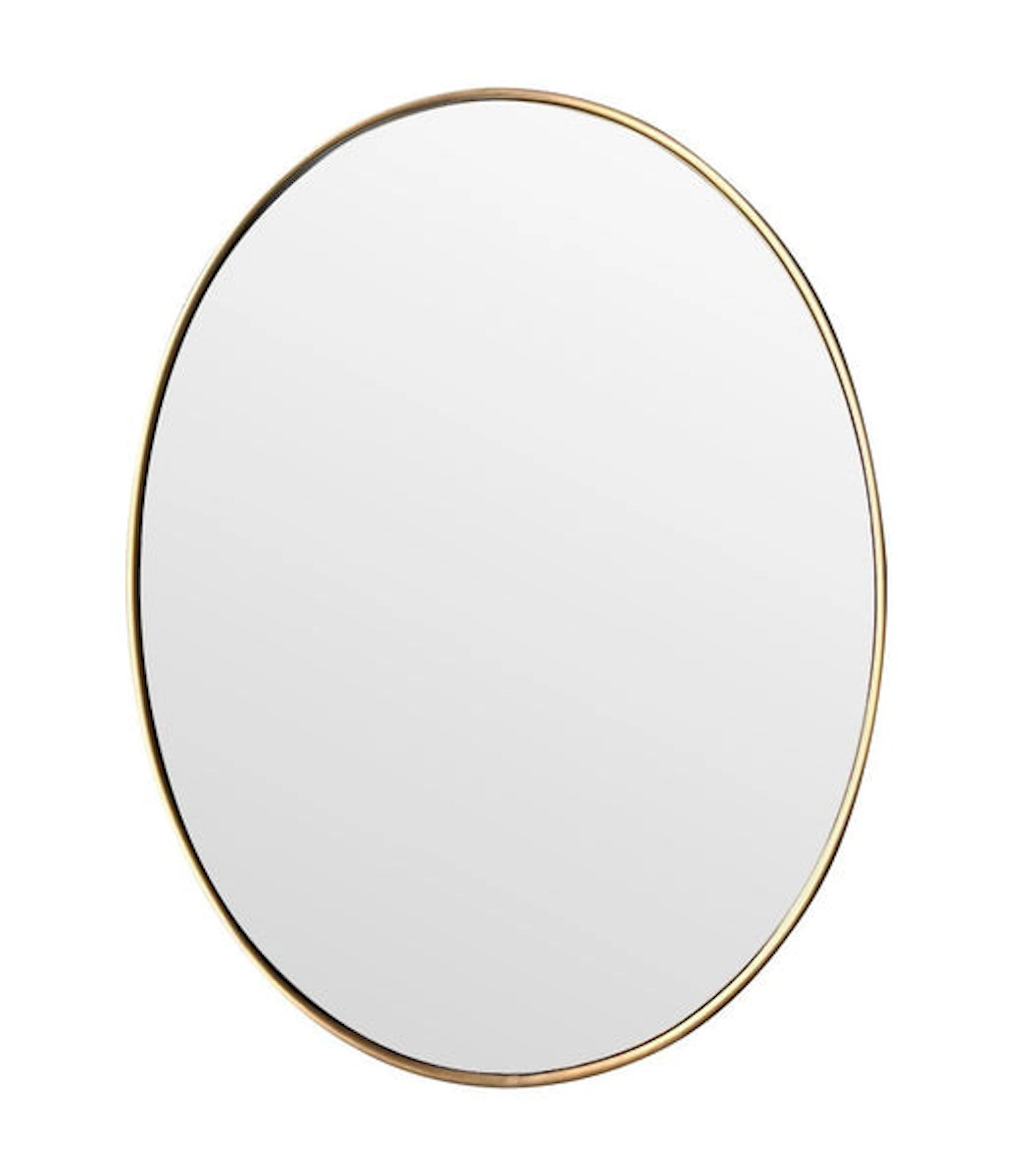 A large orignal Italian 1960s oval brass framed mirror
