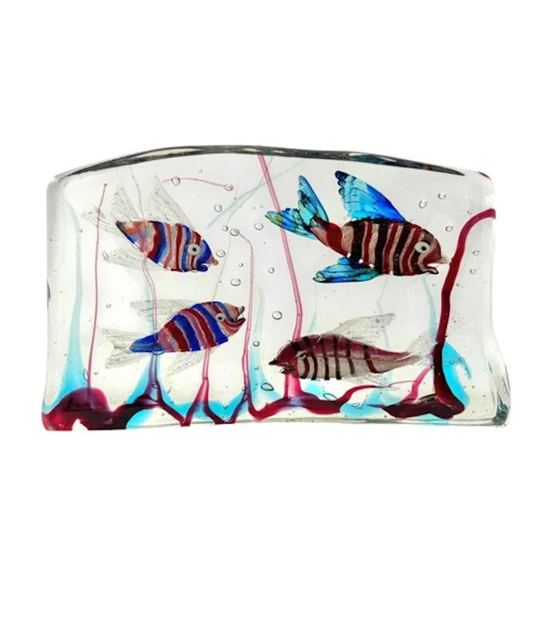 A large Murano glass fish aquarium attributed to Alfredo Barbini for Cenedese