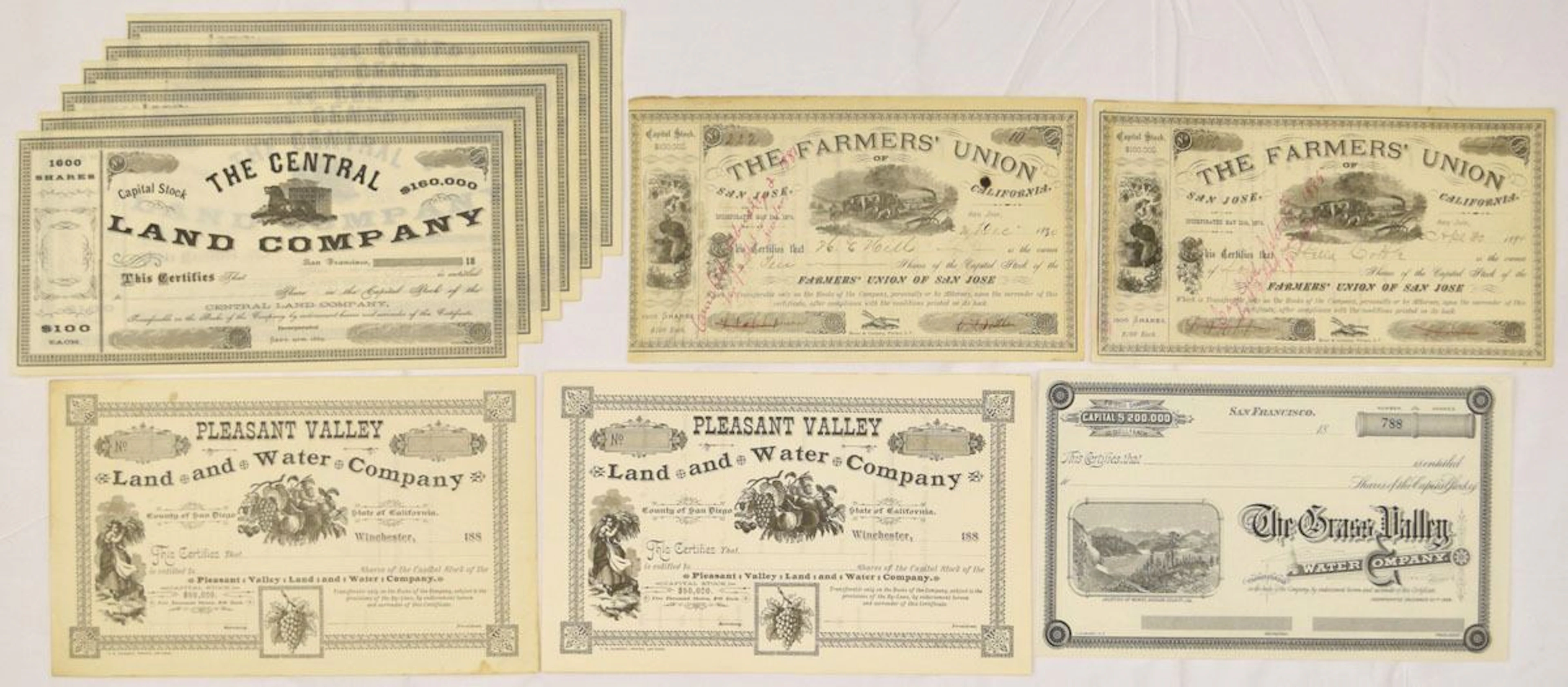 CA. California Land, Water & Agricultural Development Stock Group