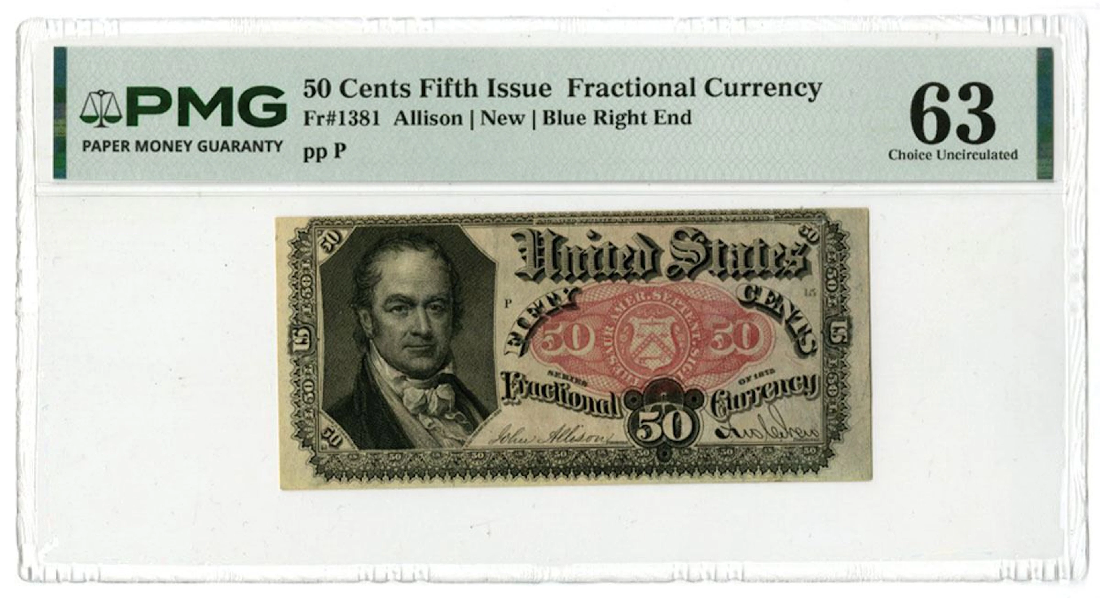 D.C., Fifth Issue Fractional Currency, 1863-64, Fr#1381, Issued Note