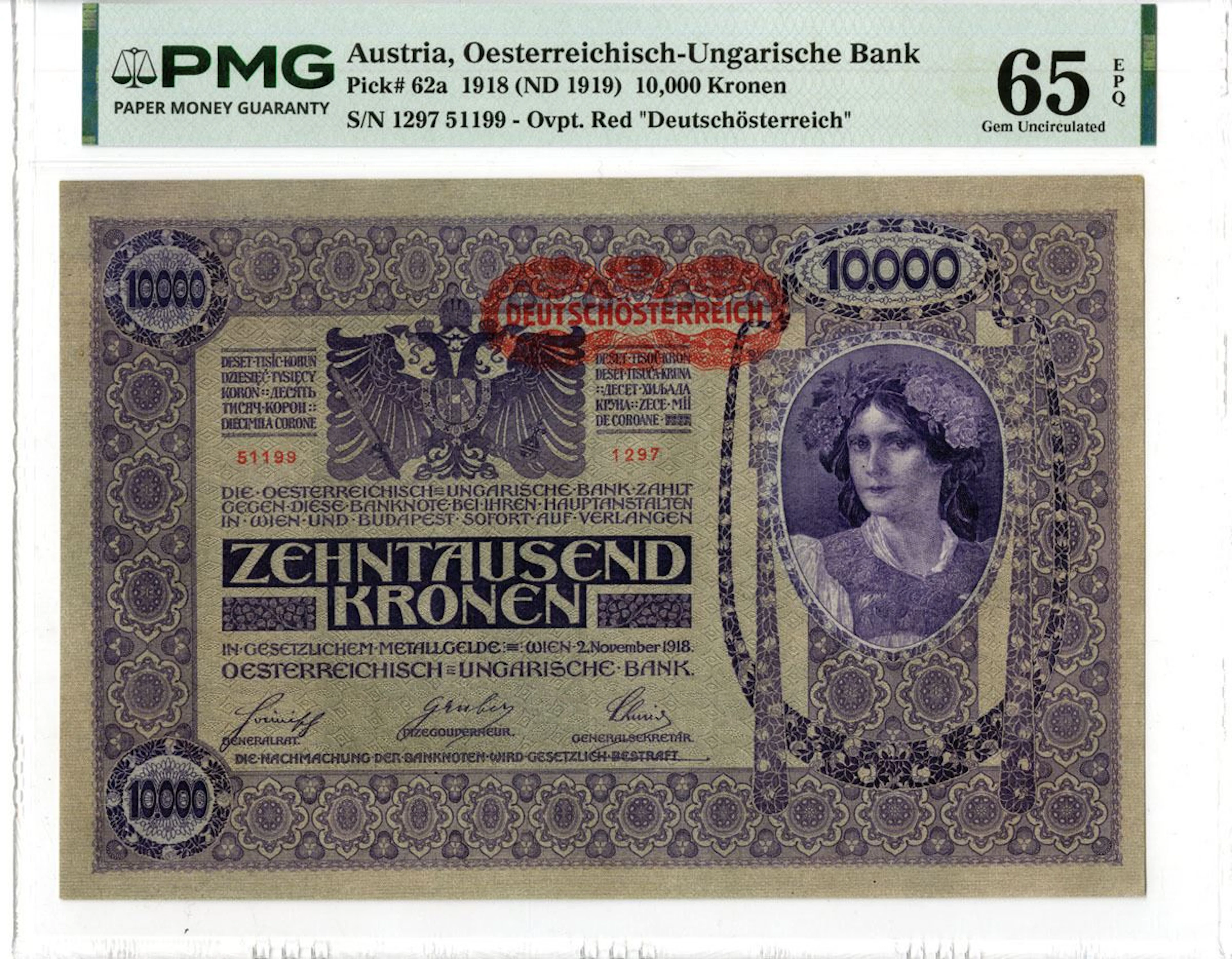 Austria. Oesterreichisch-Ungarische Bank, 1918 (ND 1919), Issued Banknote.
