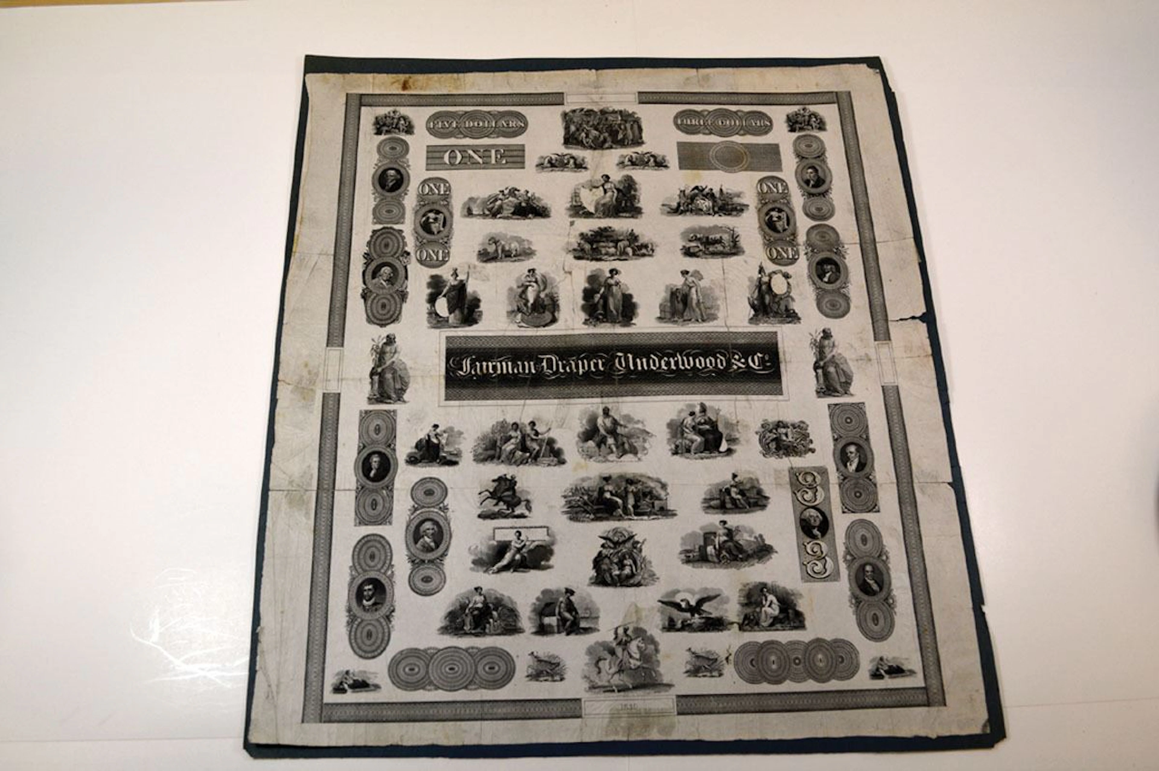 PA. Fairman, Draper, Underwood & Company Proof Advertising Sheet. 1824.