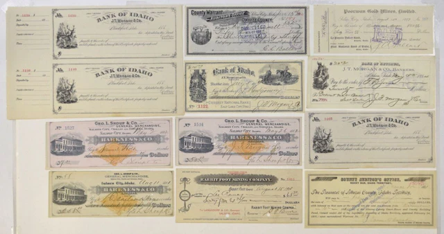 ID. Idaho Territorial and Early State Banking & Mining Document Assortment
