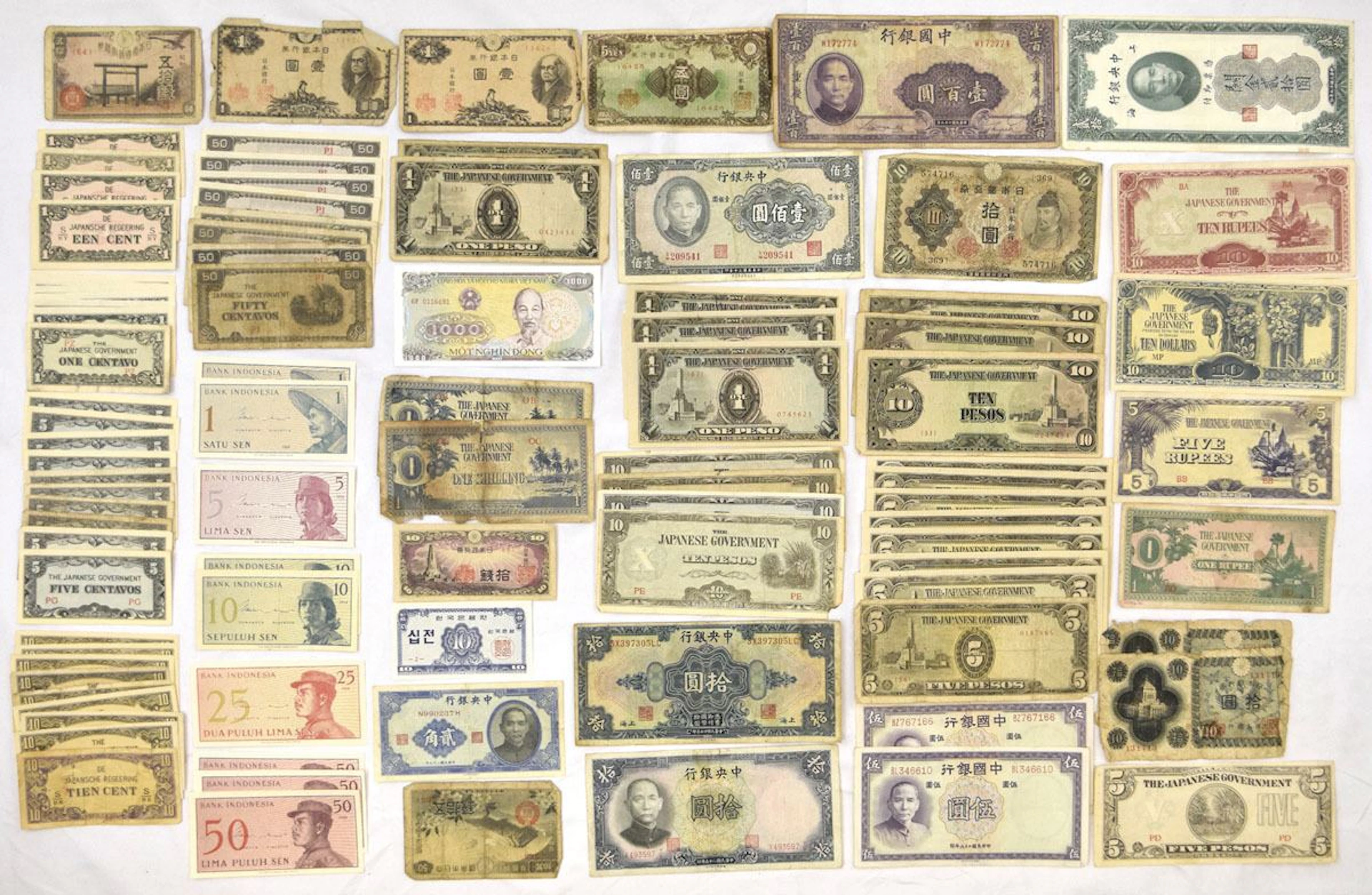 Asian Collection of Issued Banknotes, ca.1930-40s