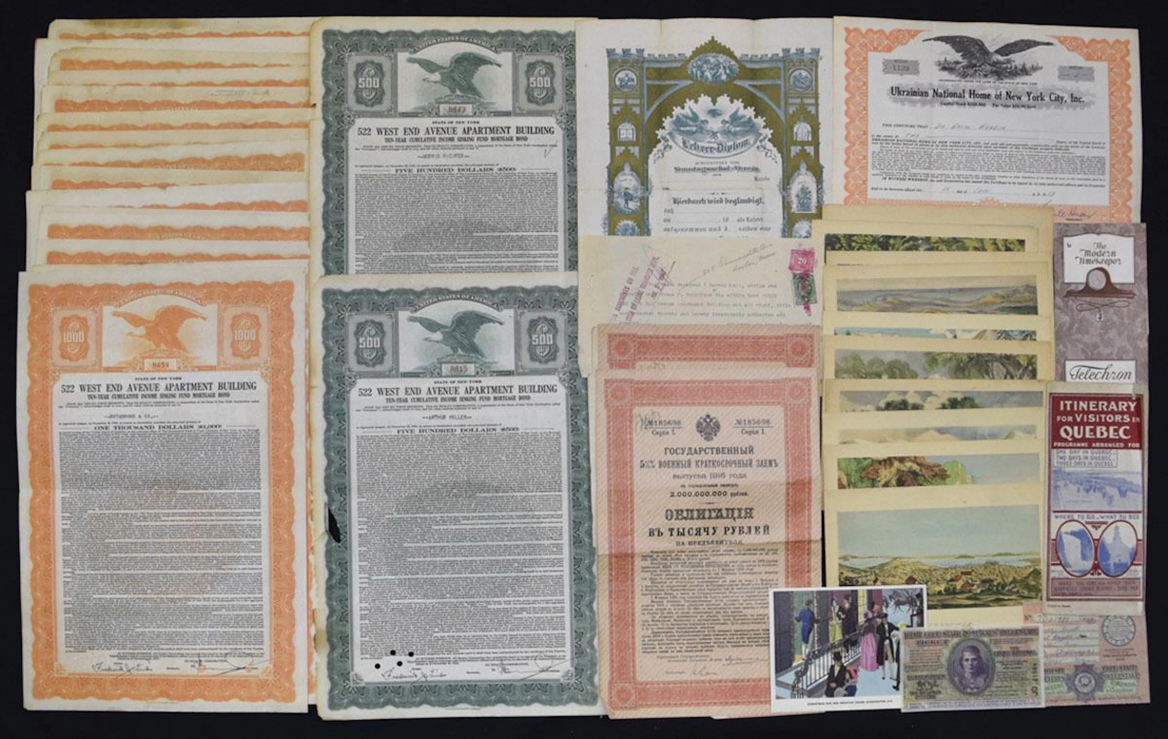 Financial Ephemera Collection, ca.1880s-1930s.