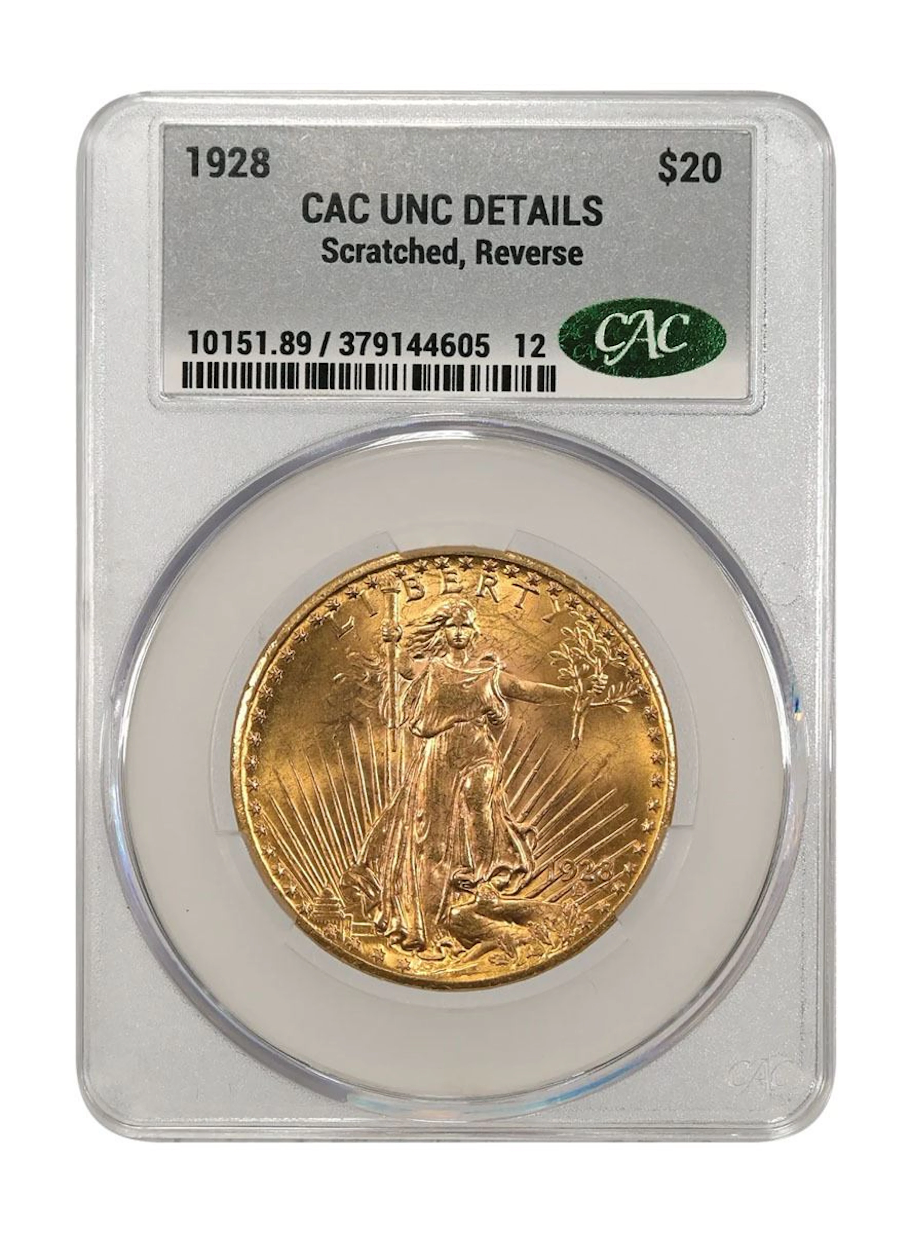 U.S., Saint-Gaudens Double Eagle, 1928, $20 Gold, CAC UNC Details