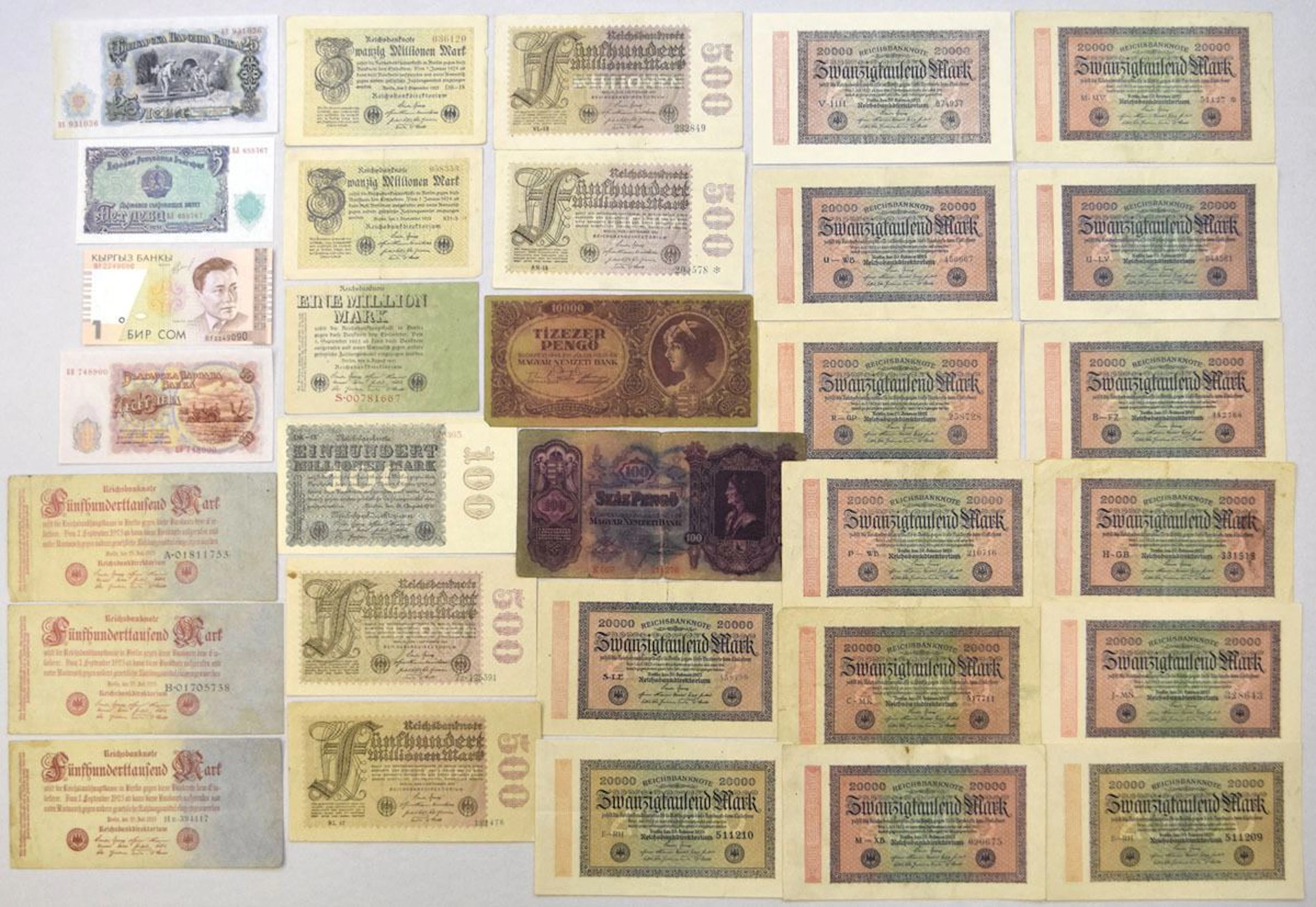 Germany, Bulgaria and Hungary. Inflation-Era and Mid-20th Century
