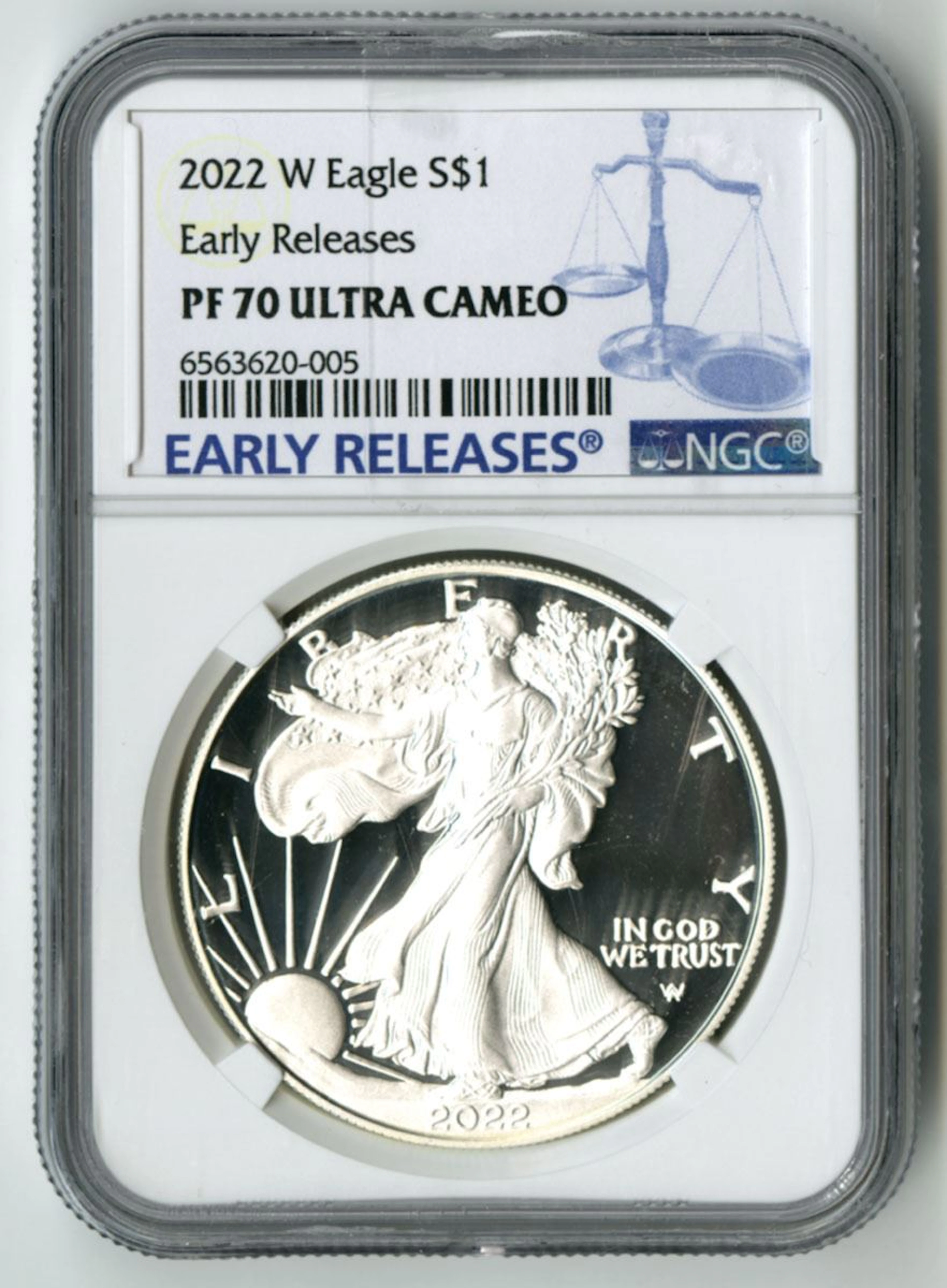 U.S., American Silver Eagle, 2022-W, $1, NGC PF 70 Ultra Cameo, Early Releases