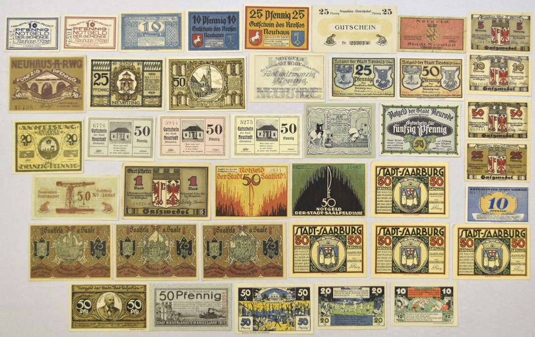 Germany. Civic & Municipal Notgeld Collection, 1918 to 1922, Issued