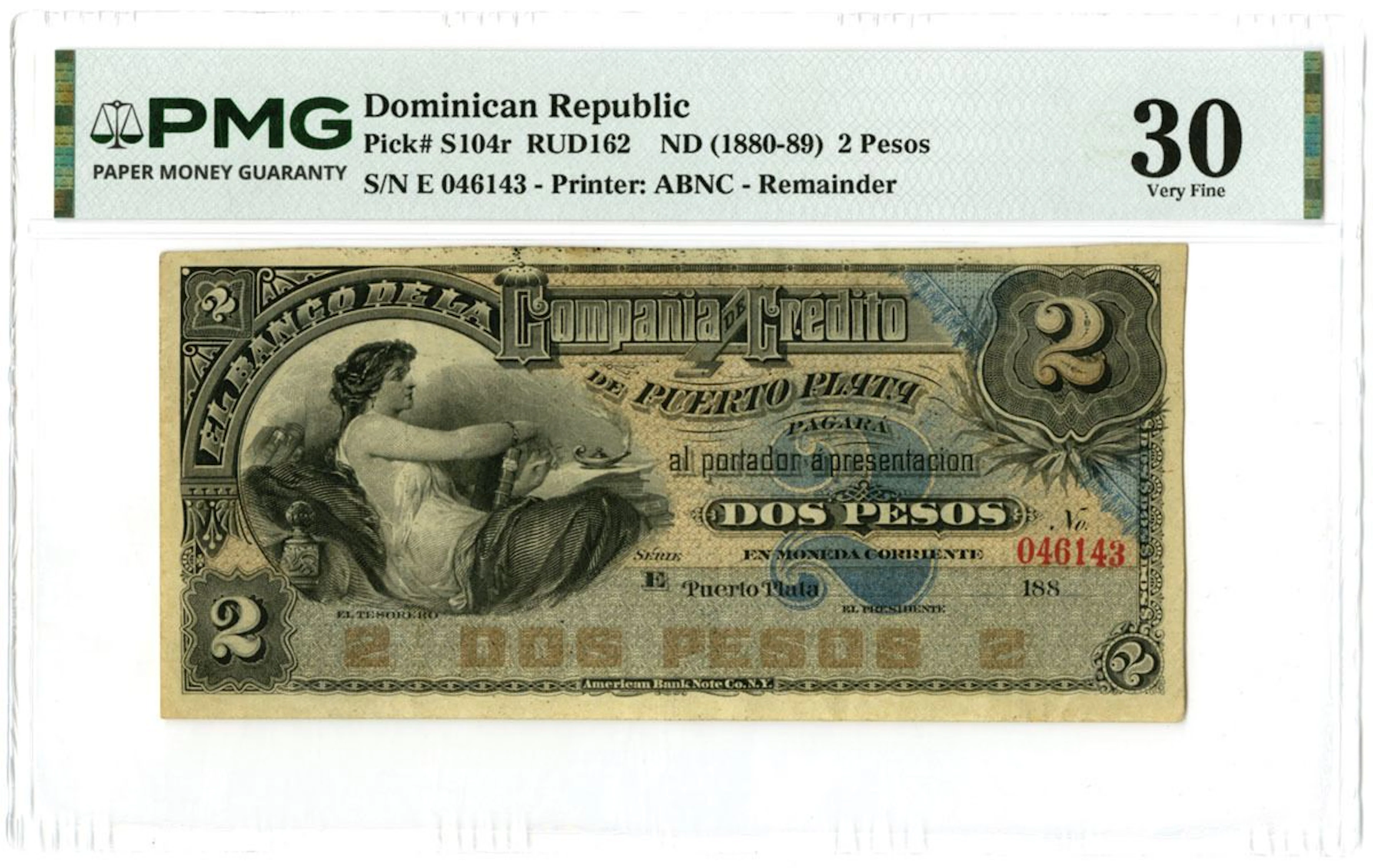 Dominican Republic. Banco de la Compania de Credito de Puerto Plata