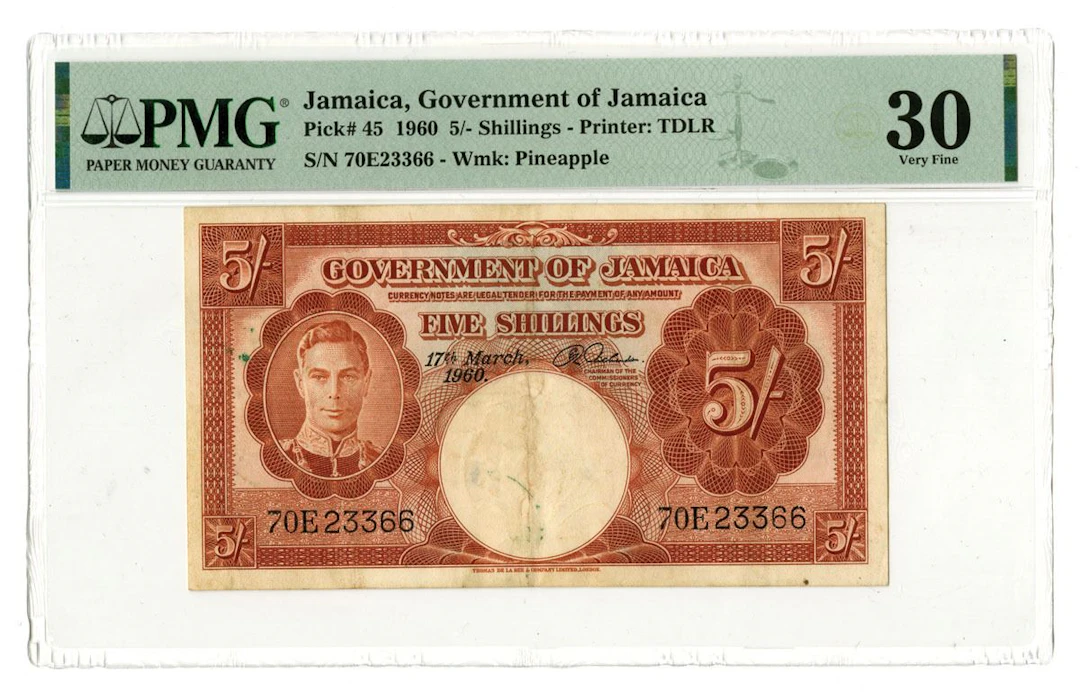 Jamaica. Government of Jamaica, 1960, Issued Banknote.