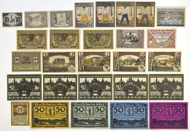 Germany. German Municipalities, ca. 1918 to early 1920s, Issued Notgeld