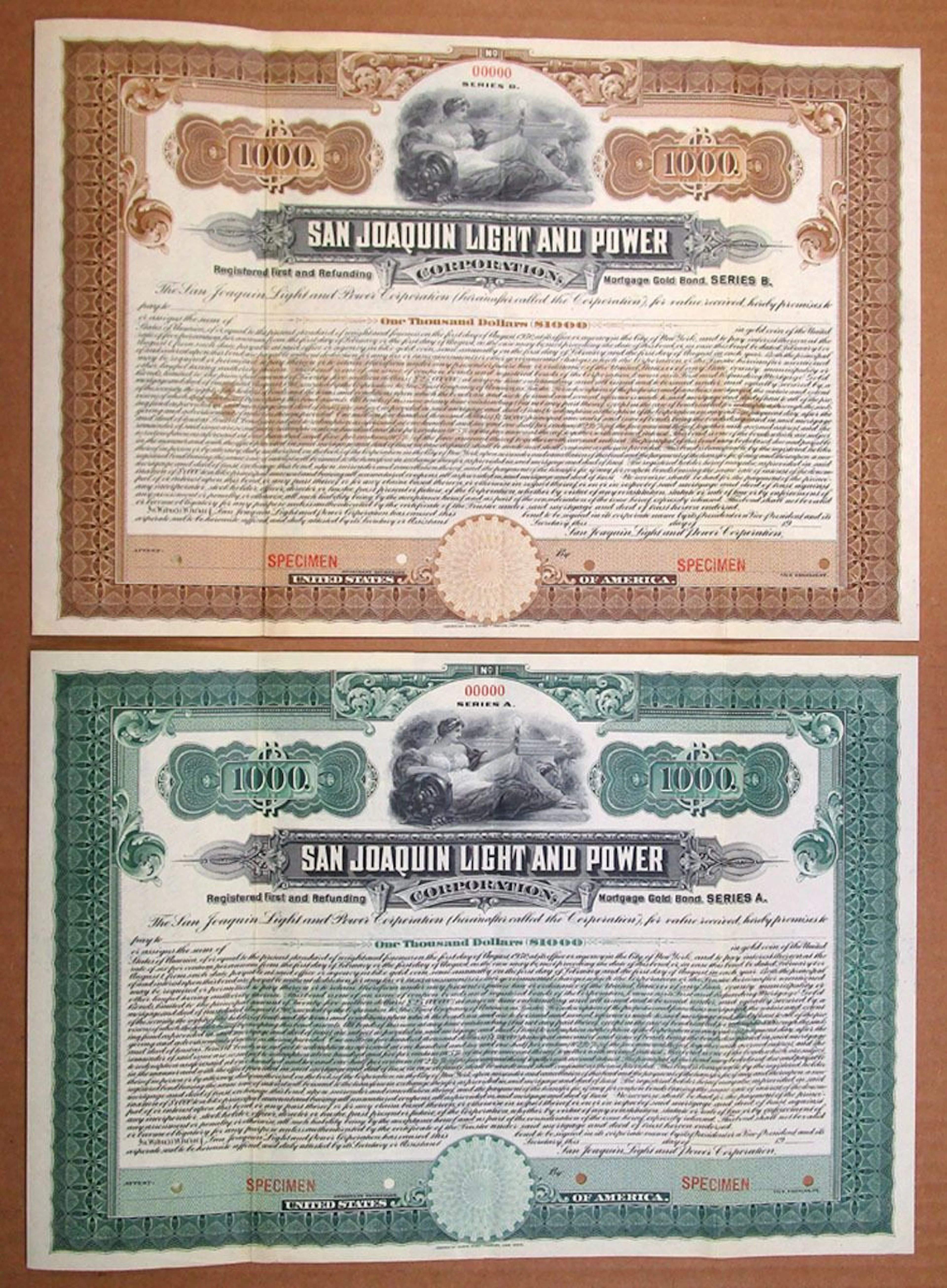 CA. San Joaquin Light and Power Corp., ND (1900s), Registered Series