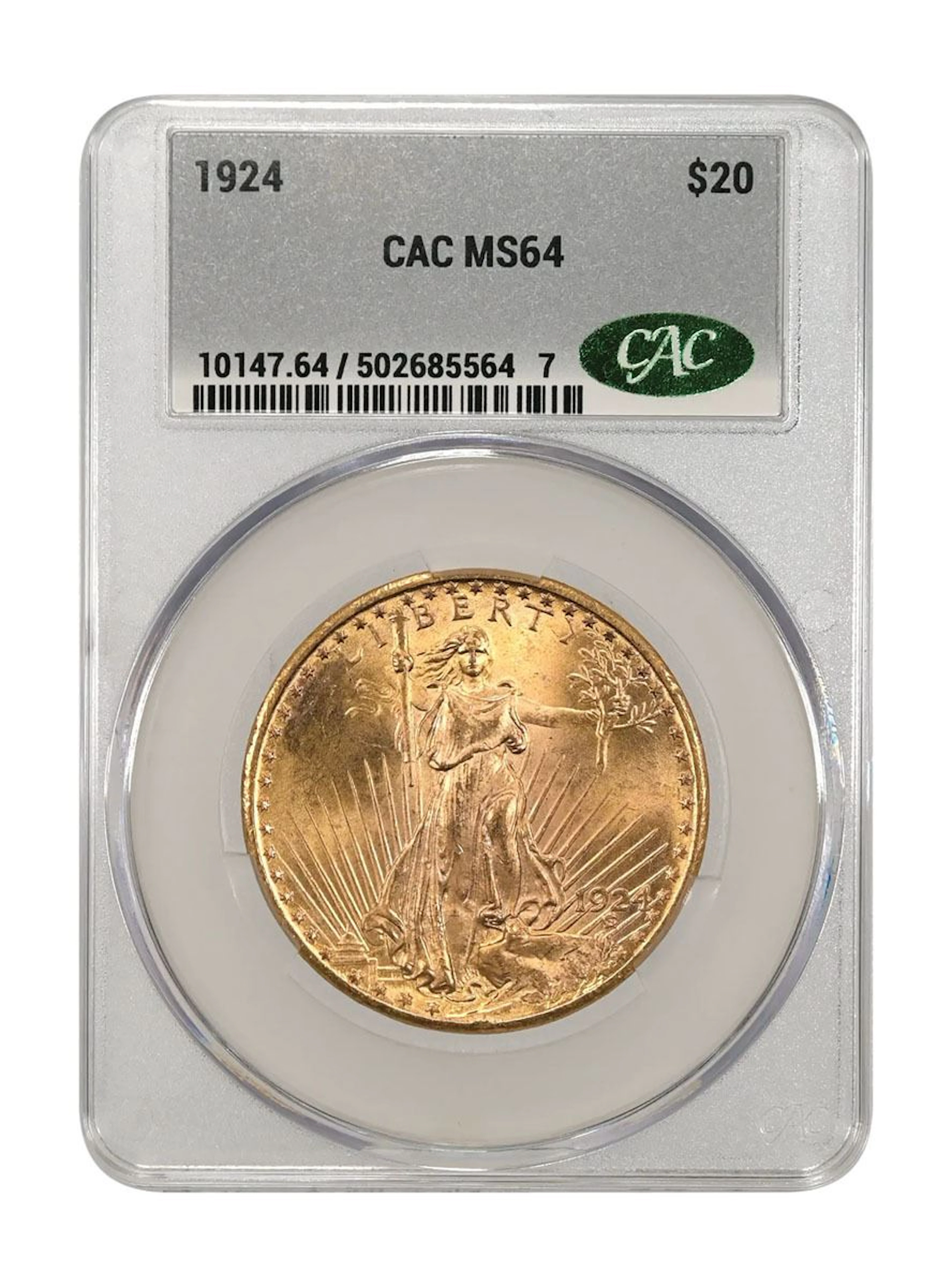U.S., Saint-Gaudens Double Eagle, 1924, $20 Gold, CAC MS 64 Uncirculated