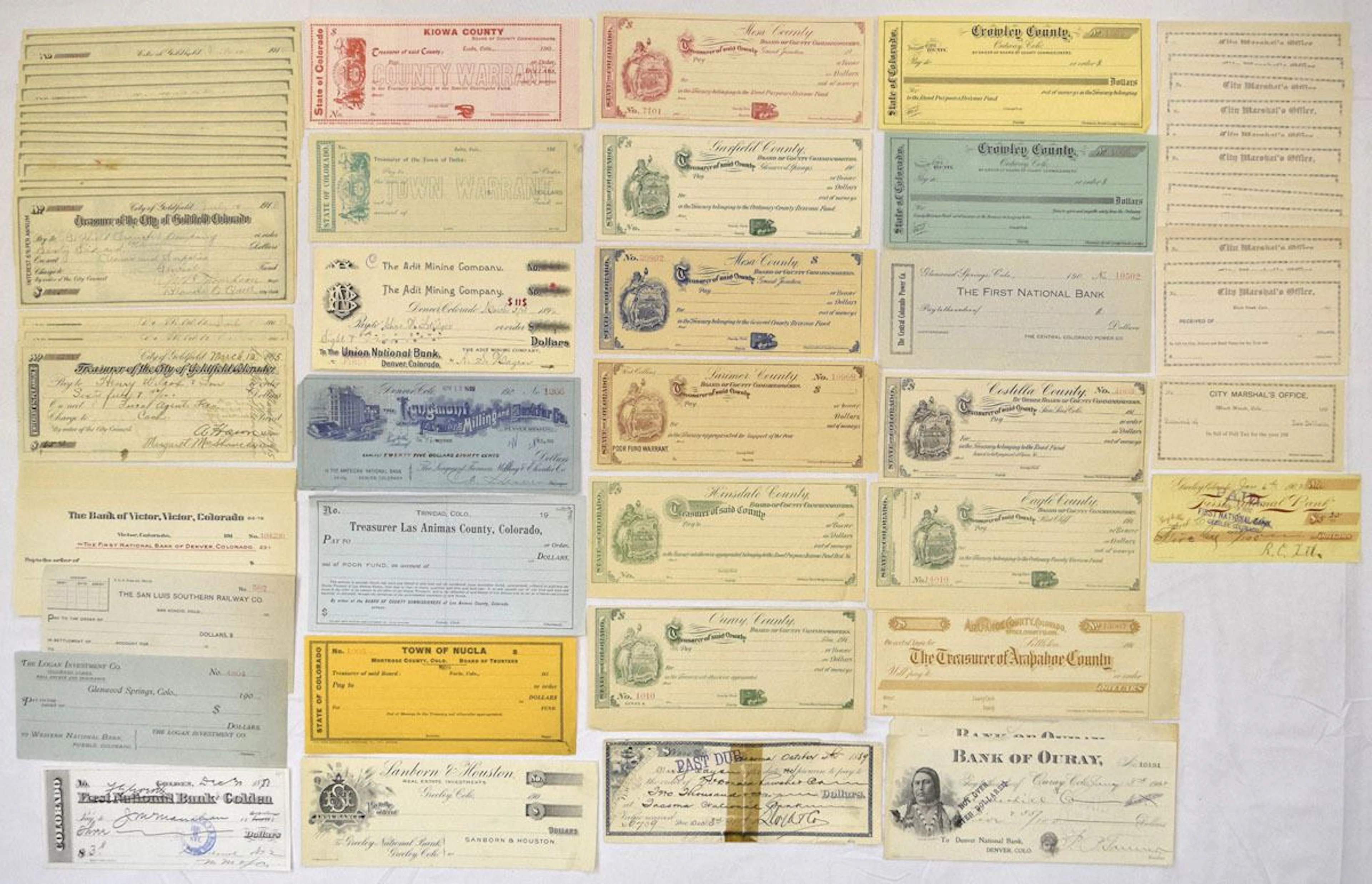 Co. Colorado County Warrants and Municipal Financial Check & Document