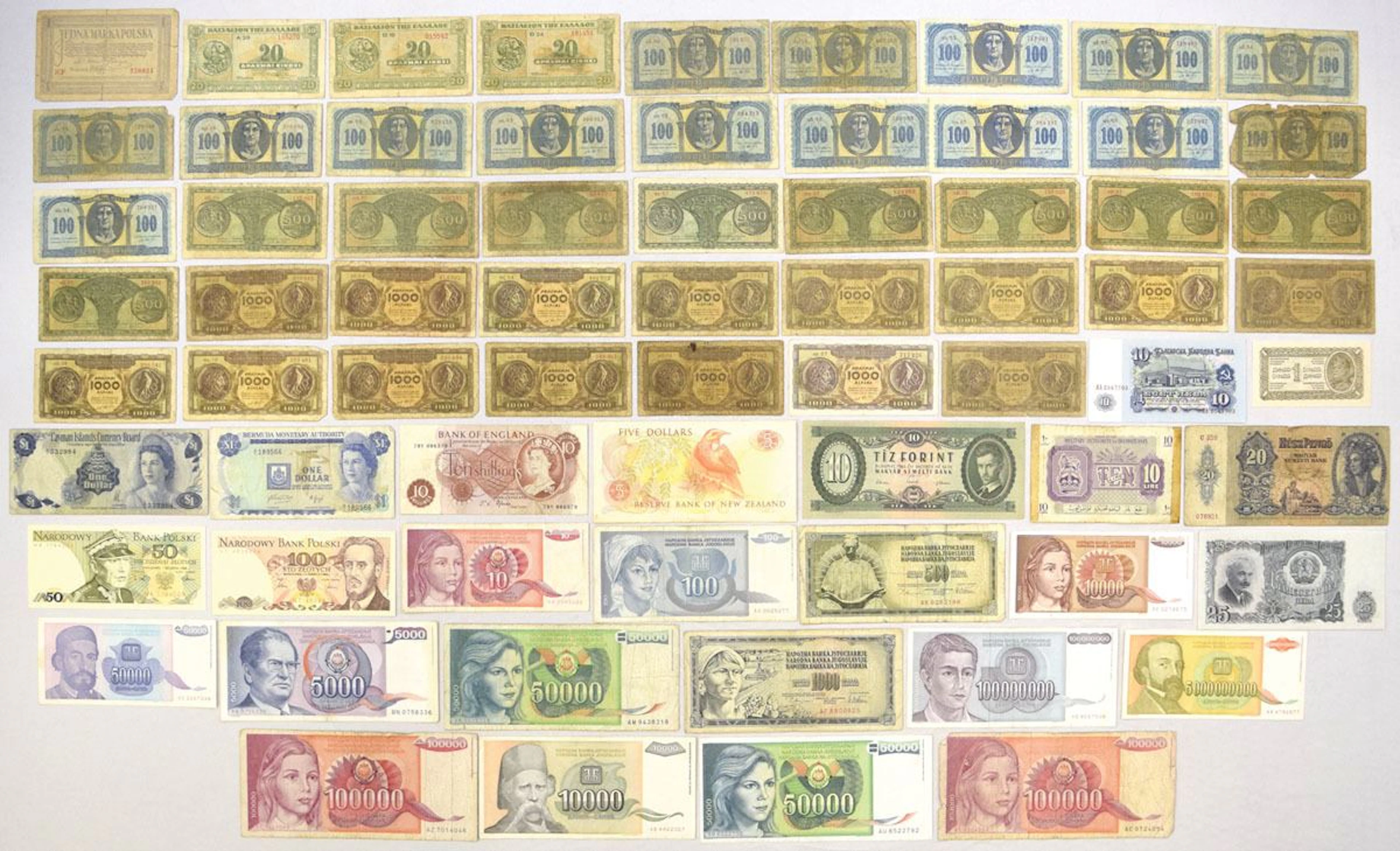 World Wide Banknote Assortment, 1910-1970s