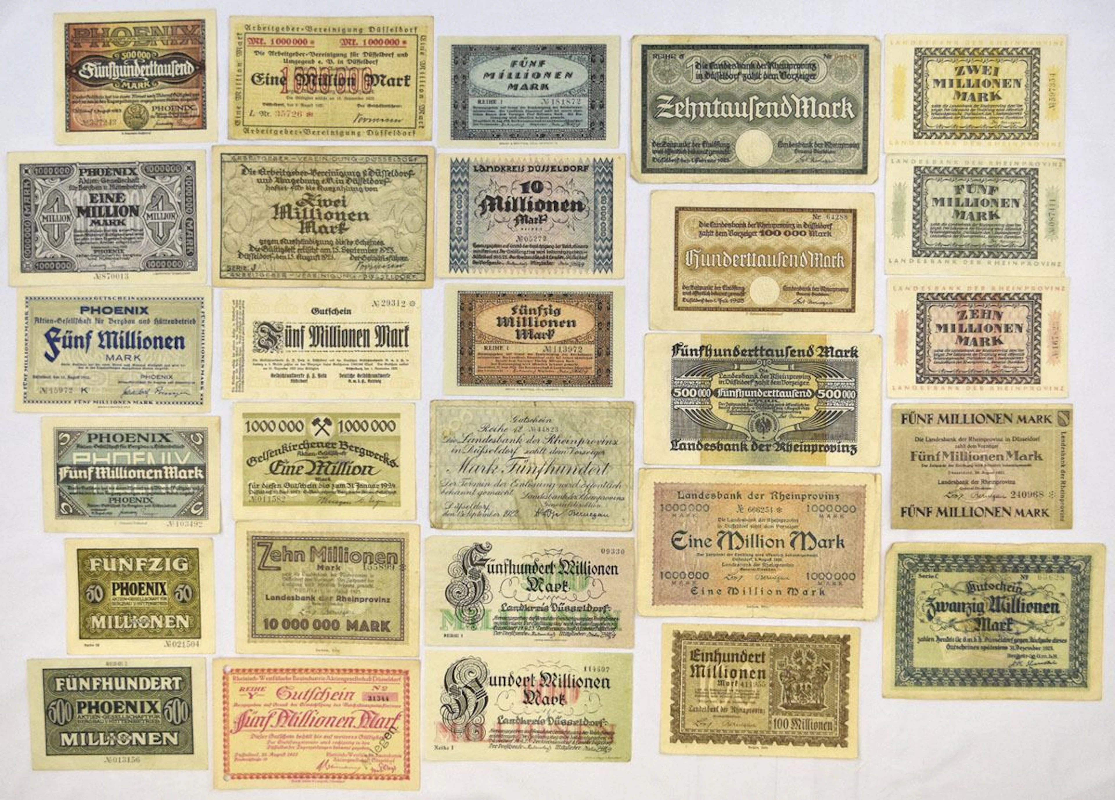 Germany. Hyperinflation Notgeld and Emergency Issues, Düsseldorf and