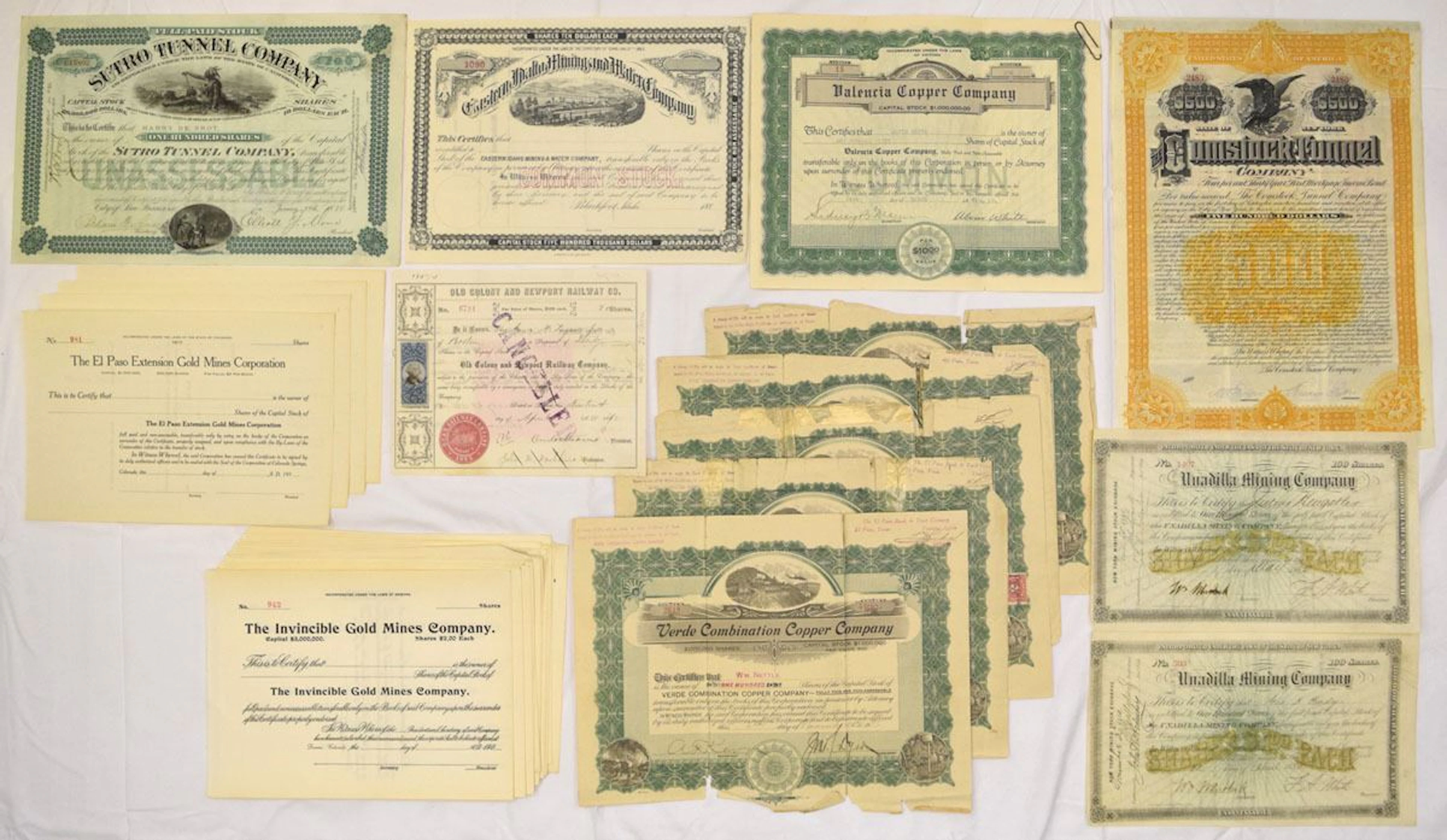 Western Mining, Tunneling, and Railroad Enterprises, late 1800s to early 1900s