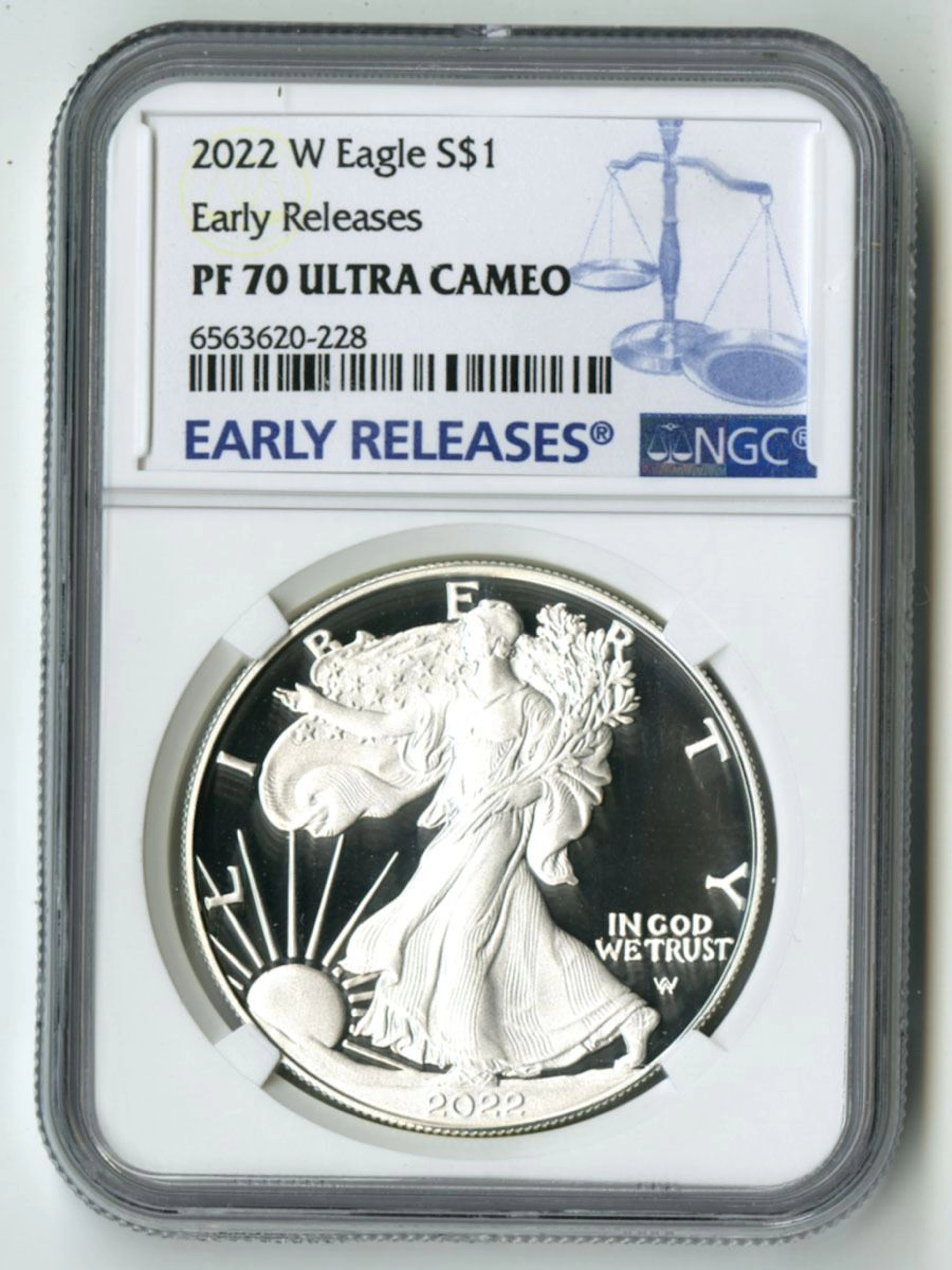 U.S., American Silver Eagle, 2022-W, $1, NGC PF 70 Ultra Cameo, Early Releases